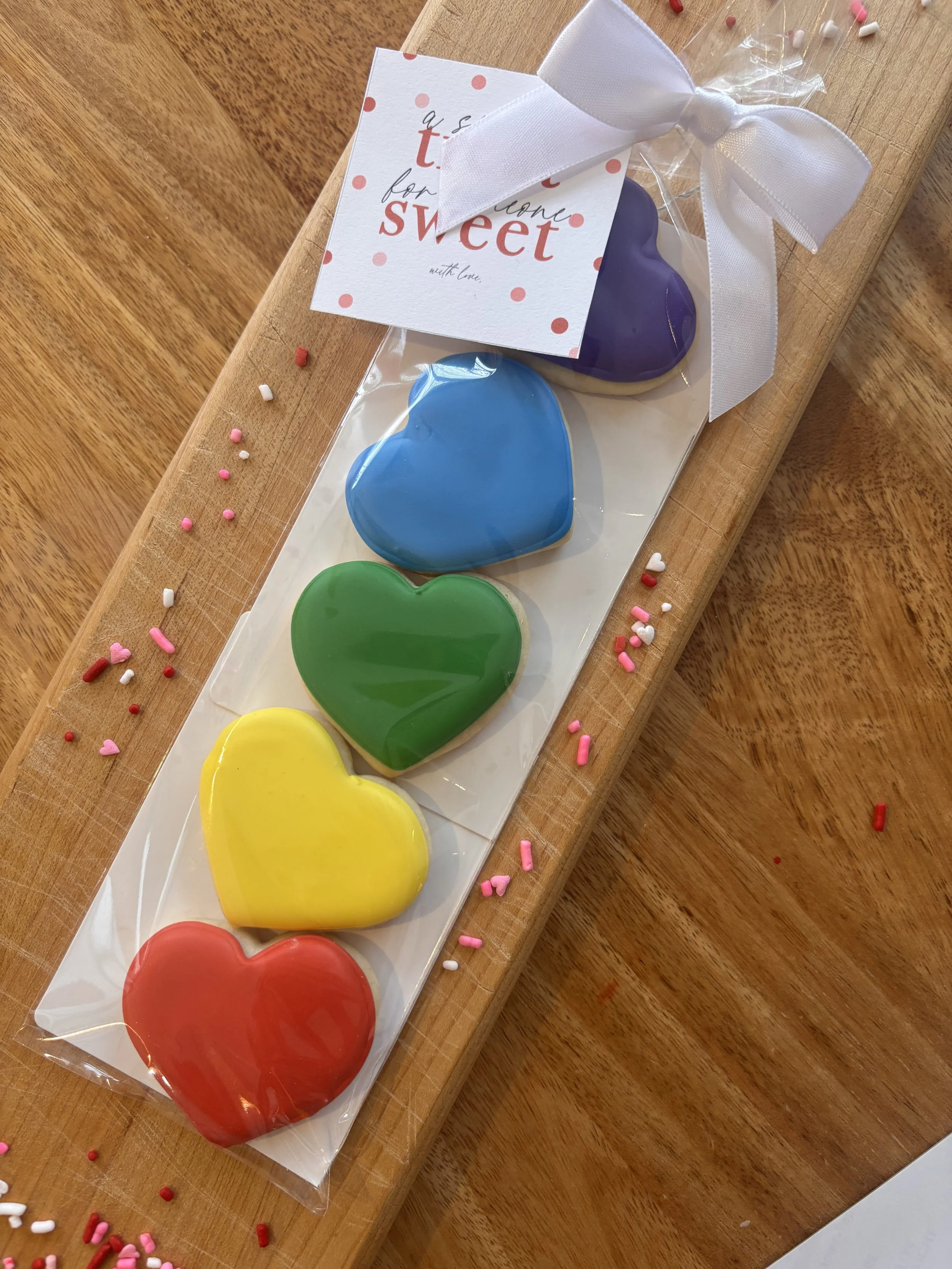 Rainbow Heart Mini Cookies