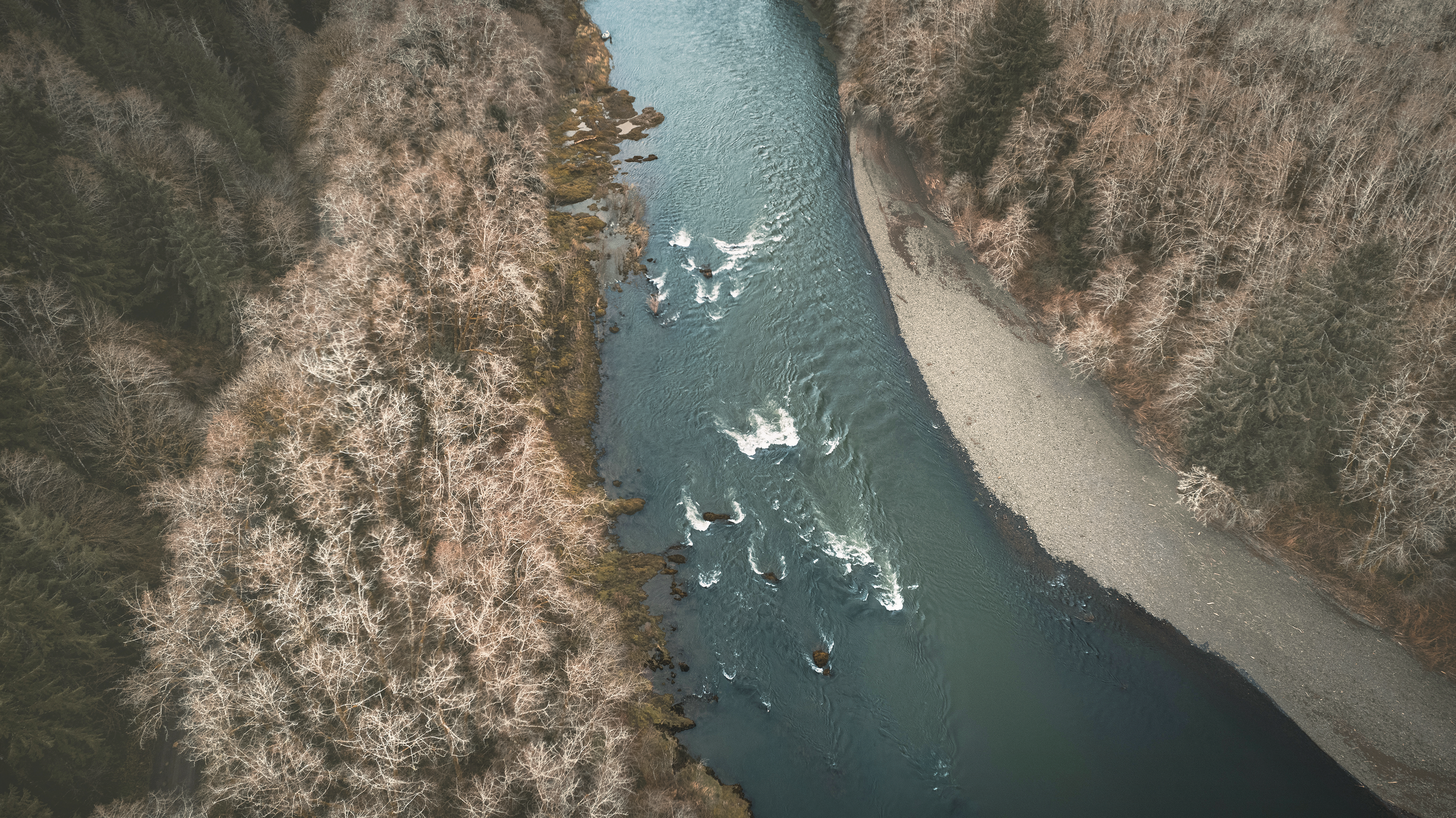 Aeriel View Nehalem River Fly Fishing