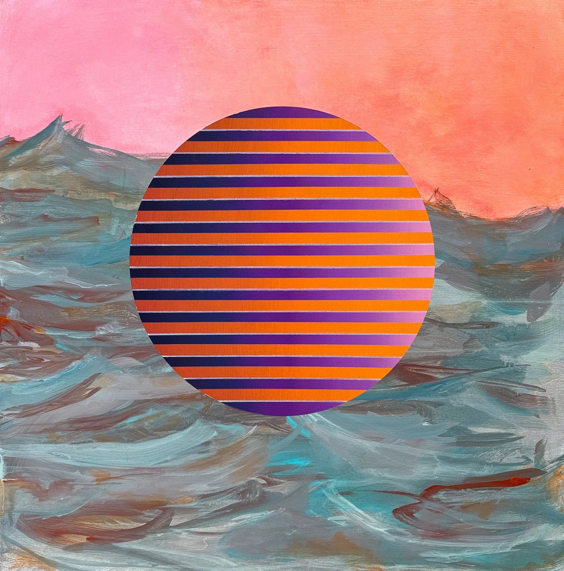 Buoyancy 2025 Acrylic and Graphite on Basswood — 24x24in.