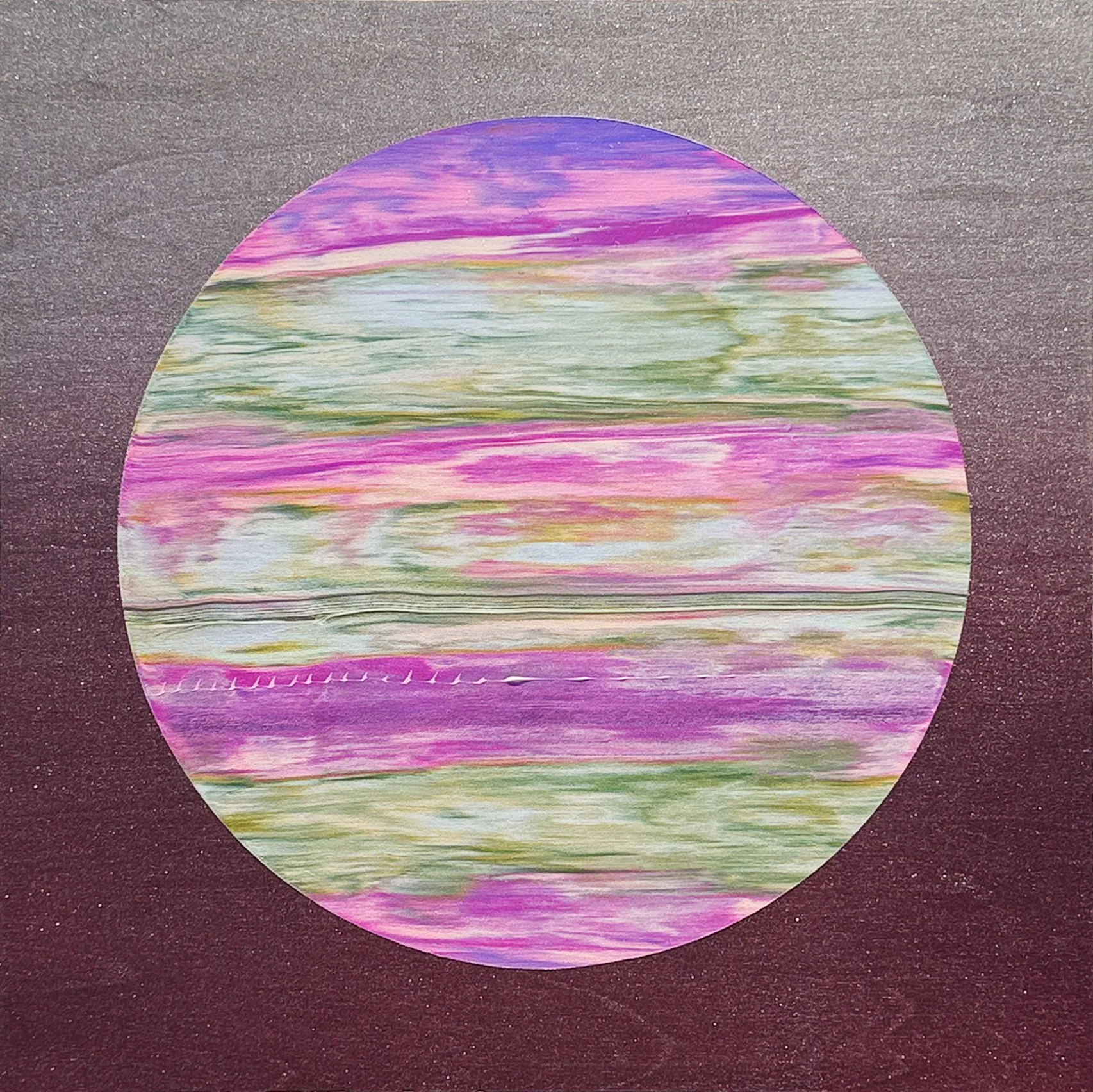 Cell-Planet 2025 Acrylic on Basswood — 10x10 in  Private Collection