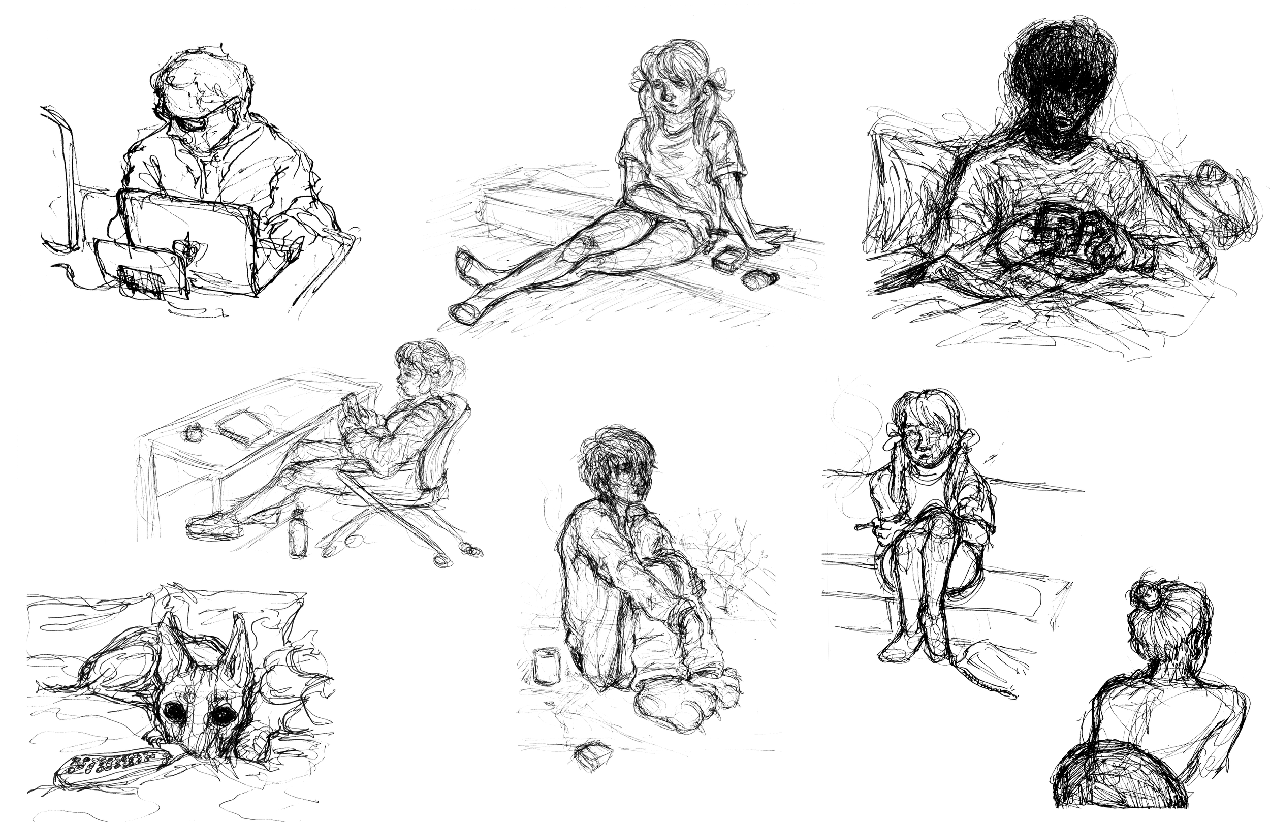Continuous line gesture sketches 2024
