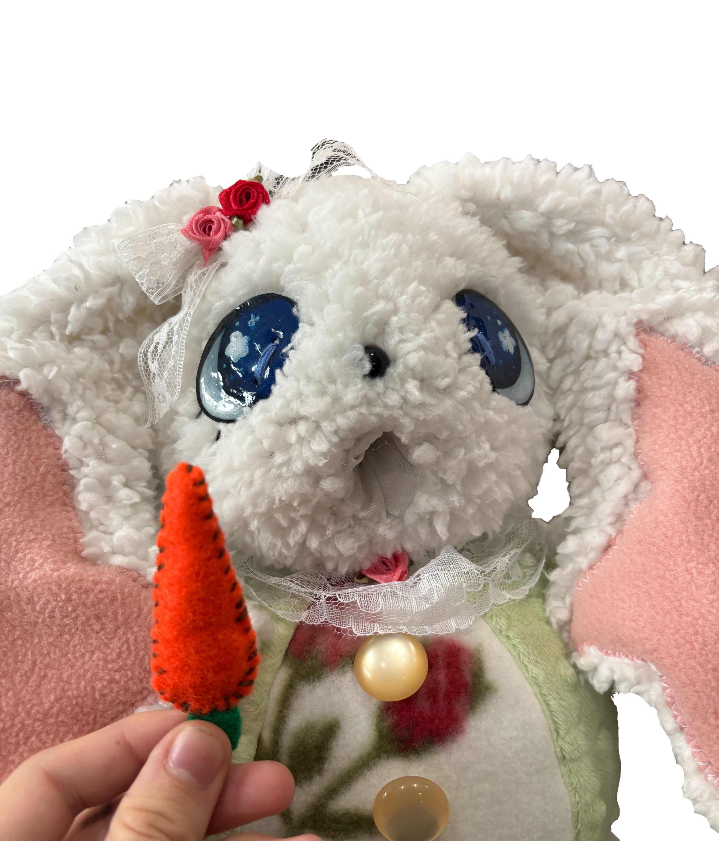 Bunny Ball, Original One-off Interactive Plush Design, Accessory and Rattle Included