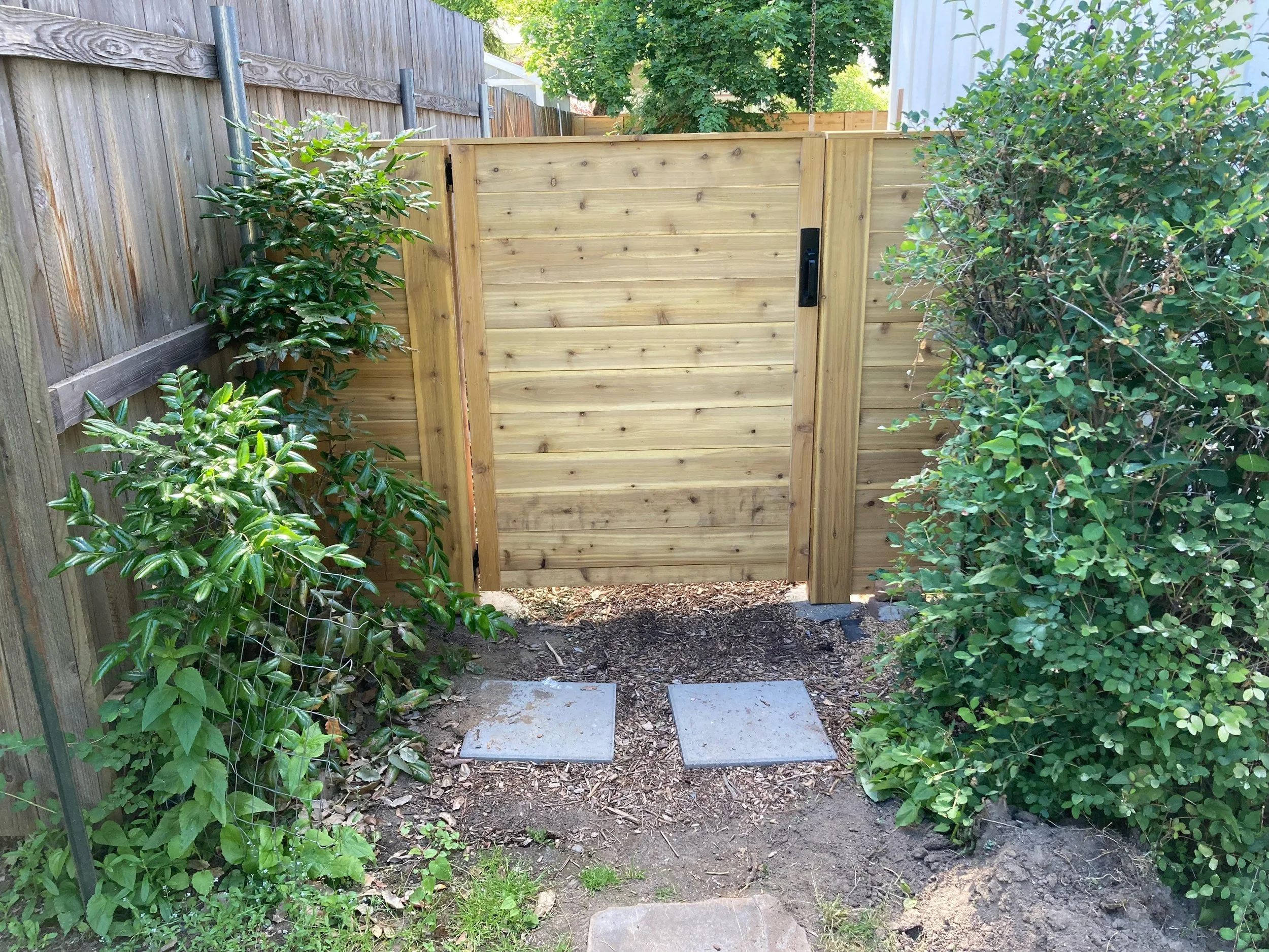 Cedar Fence and Gate Construction, new gate, custom fence and gate, fence repair, gate repair