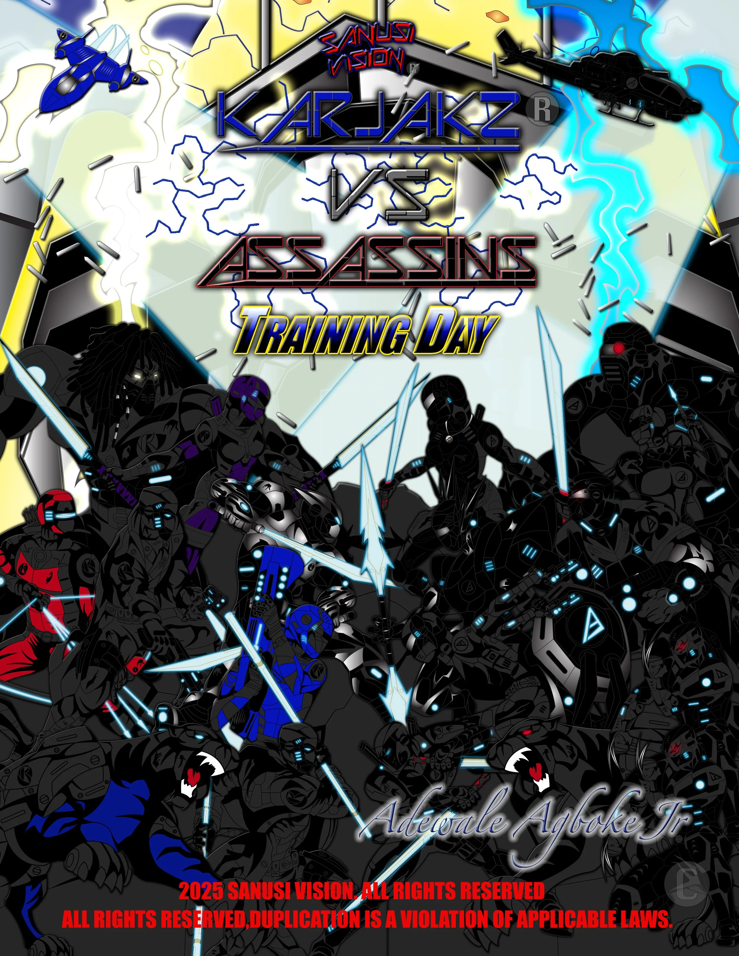 SANUSI VISION Karjakz Vs Assassins Training Day Comic Book Cover Page.jpg