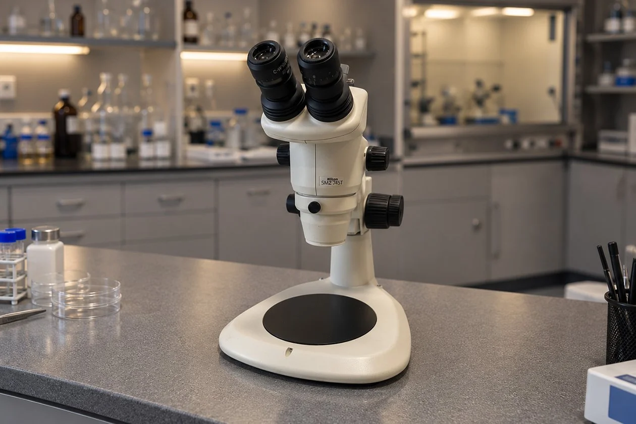 Nikon SMZ745T Trinocular Stereo Zoom Microscope with Stand & 10x Eyepieces