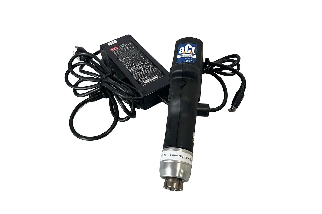 WHEATON W225730 aCT Automatic Crimping Tool with 13 mm Flip-Off Jaw