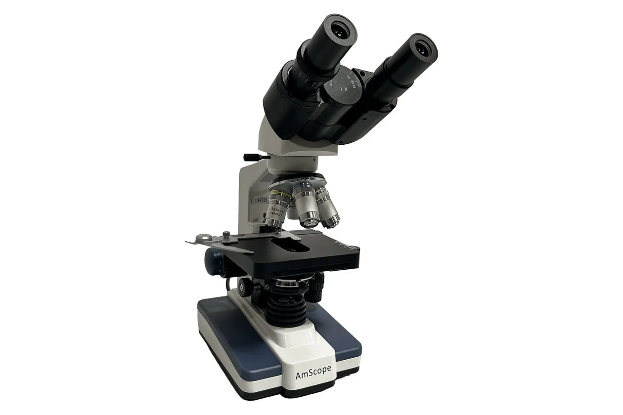 AmScope Binocular Compound Microscope with Mechanical Stage & LED Illumination