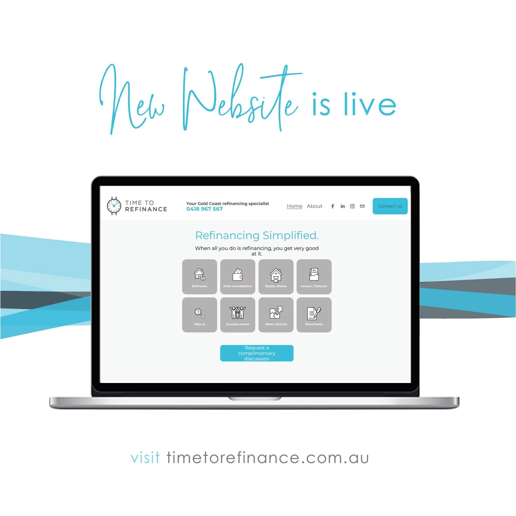 Our New Website is Live!

Are you on the Gold Coast and looking to refinance?
Now&rsquo;s the time to make the switch...

We have a passion for home loan refinancing and recognise the opportunity
and freedom it can create for our clients. We can also