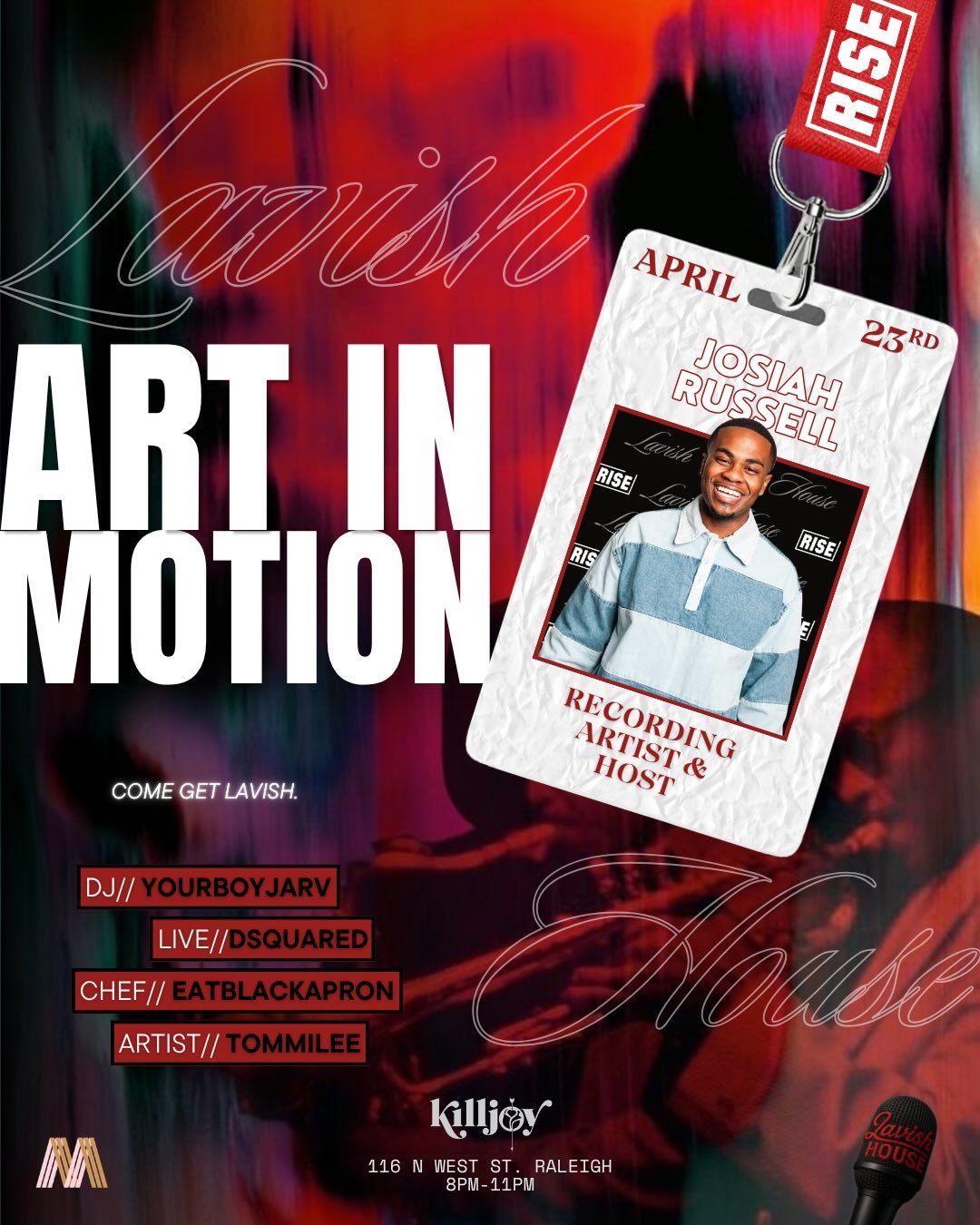 A night catered to NC creatives + live music AND live podcast?! 😮&zwj;💨 How could you NOT want to be in the room? If that wasn&rsquo;t enough to bring you out, the tickets are *free* btw🙂&zwj;↕️. Pull up on us, @blackinmotionpod , @risefreeorg,  n