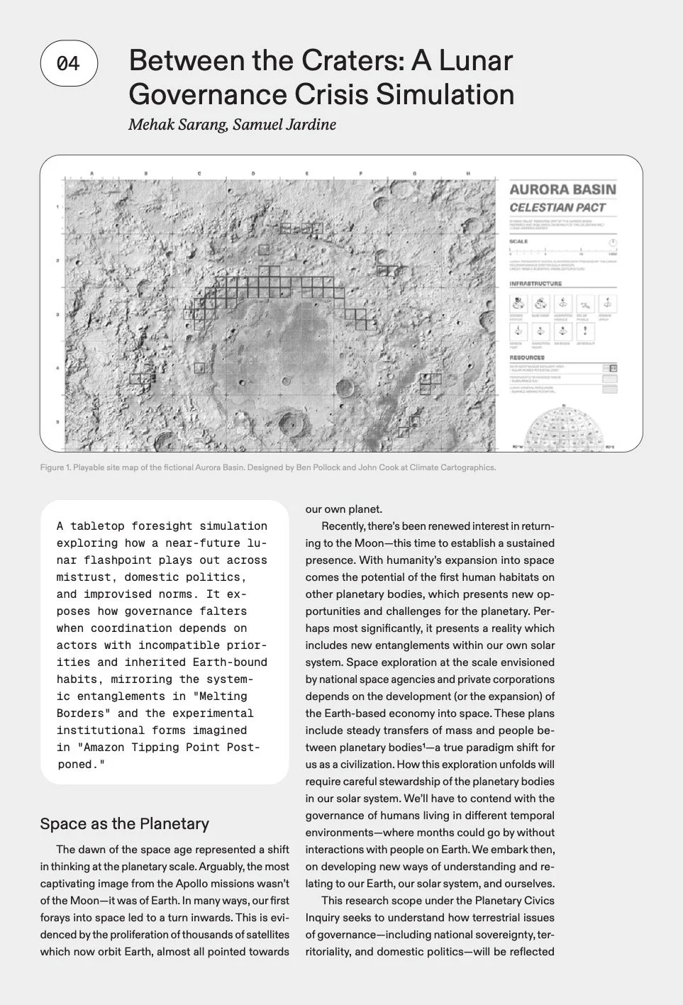 Between the Craters: A Lunar Governance Crisis Simulation — Planetary Compendium Case Study