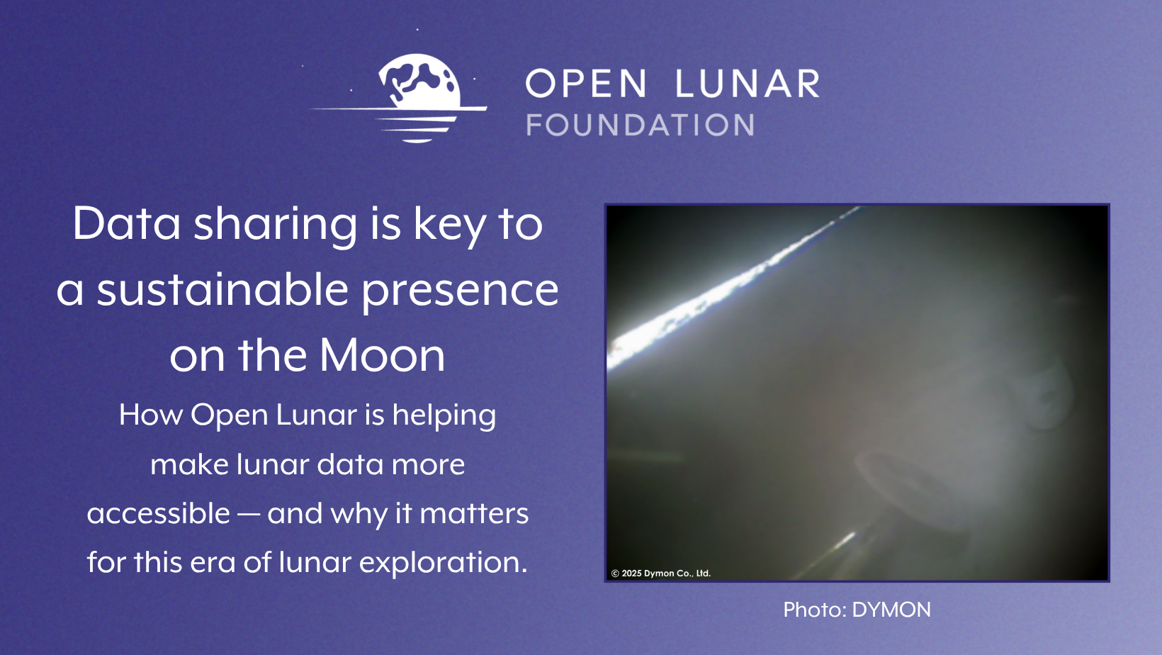 Data sharing is key to a sustainable presence on the Moon