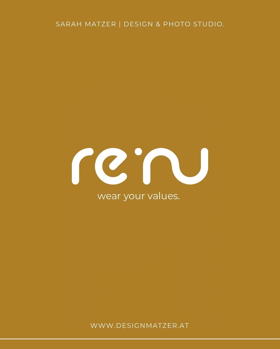 RE&bull;NU |  wear your values. ☼
brand design for a sustainable clothing brand. 

________

check out my website |  link in bio.
follow for more &rarr; @designmatzer 
⠀
________

#sarahmatzerdesign #werbeagentur #branddesign #designstudio #briefclub