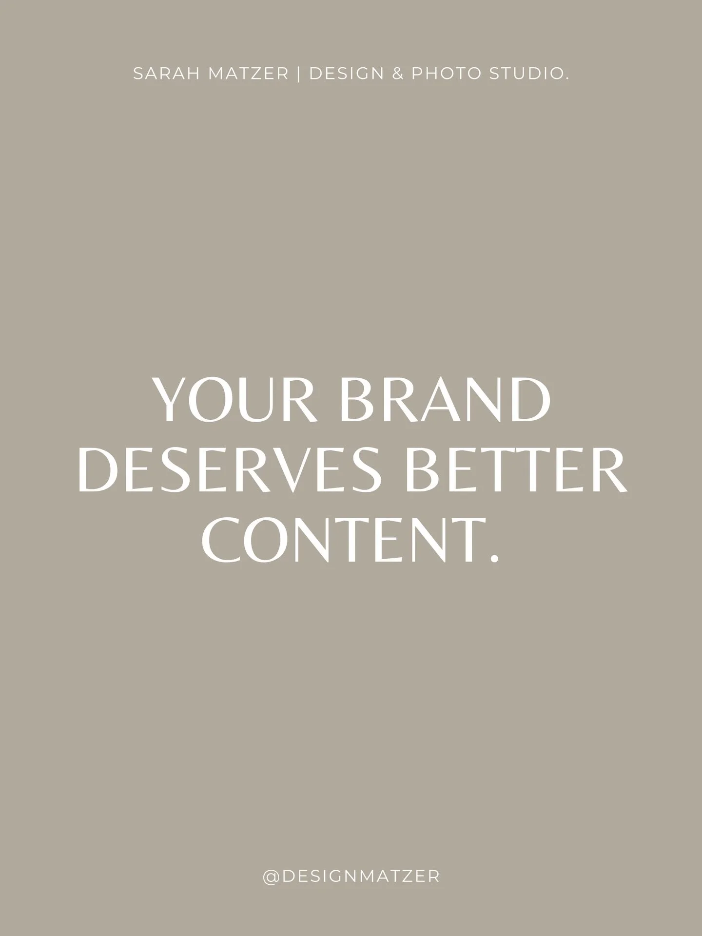 Ready for better content?
Guter Inhalt ist mehr als ein sch&ouml;nes Logo. Ich entwickle eine stimmige visuelle Welt aus Fotografie und Design, die eure Pers&ouml;nlichkeit, Stimmung und Wiedererkennung st&auml;rkt. So wird eure Marke greifbar und er