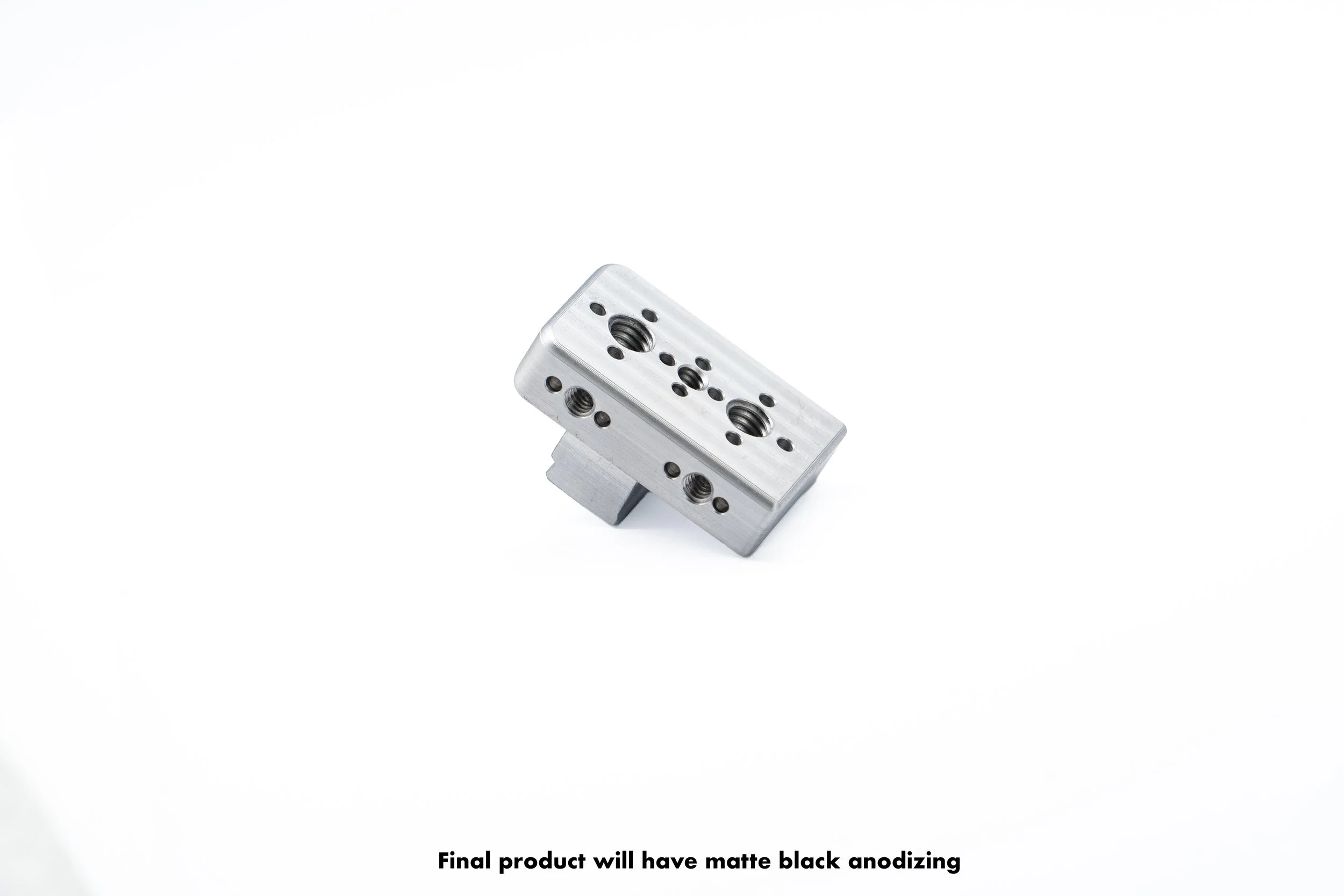 The Tilta Ring Handle Starter is a precision-machined aluminum upgrade for the Tilta Advanced and Basic Ring Grips. Replacing the DJI battery with a compact mini cheeseplate, it features two 3/8"-16 a