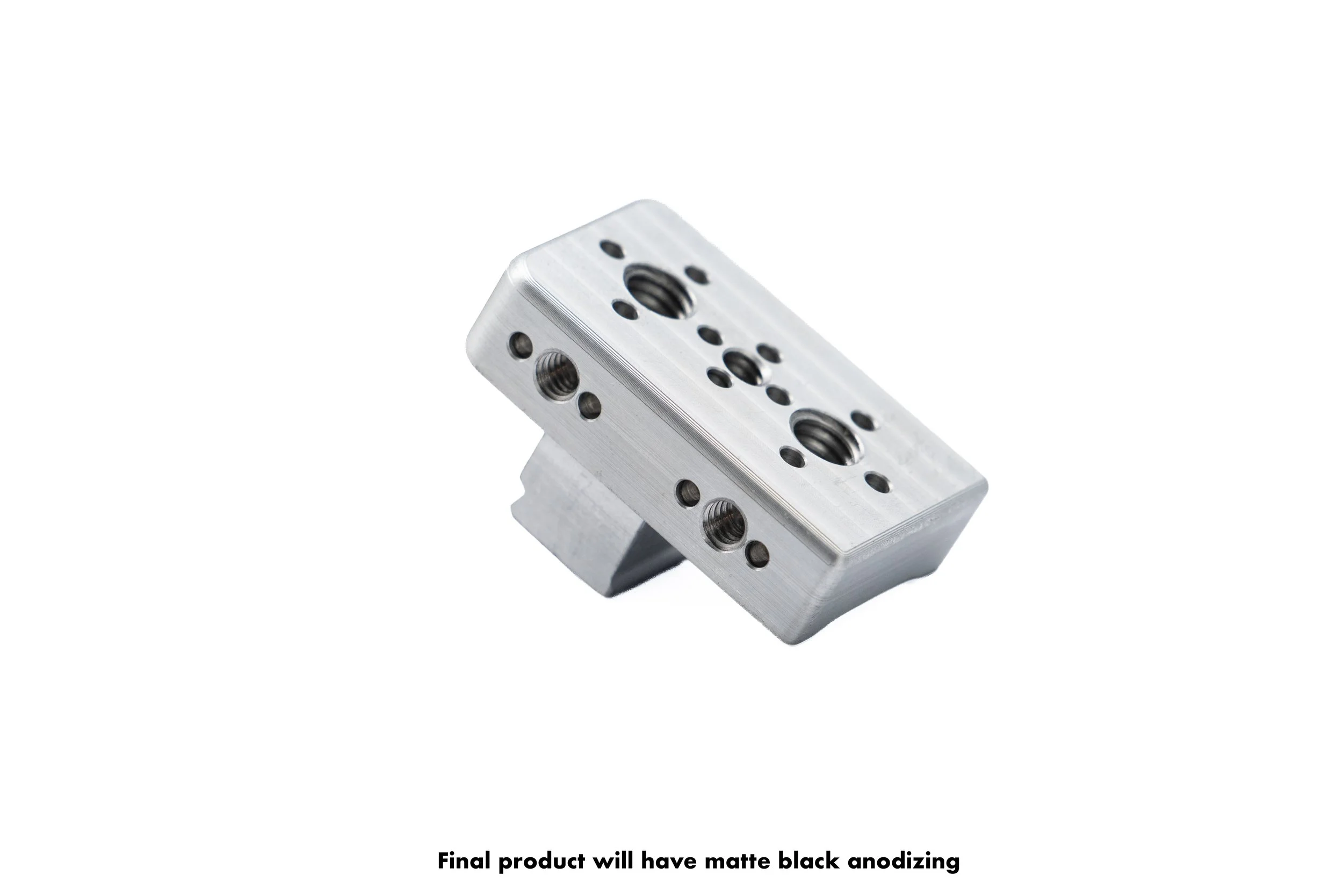 The Tilta Ring Handle Starter is a precision-machined aluminum upgrade for the Tilta Advanced and Basic Ring Grips. Replacing the DJI battery with a compact mini cheeseplate, it features two 3/8"-16 a