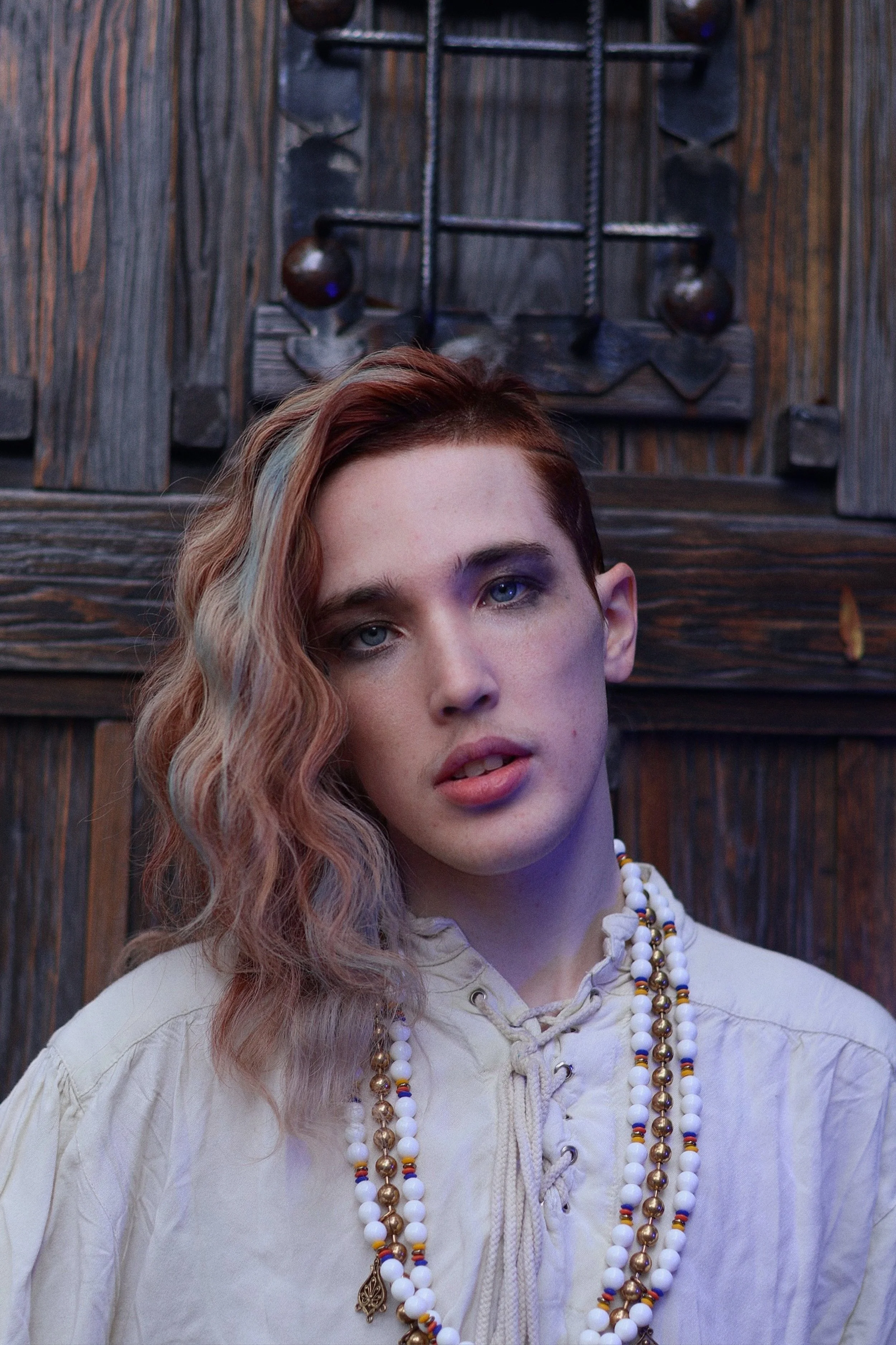 Undercut mohawk multi-dimensional copper blonde vivid.