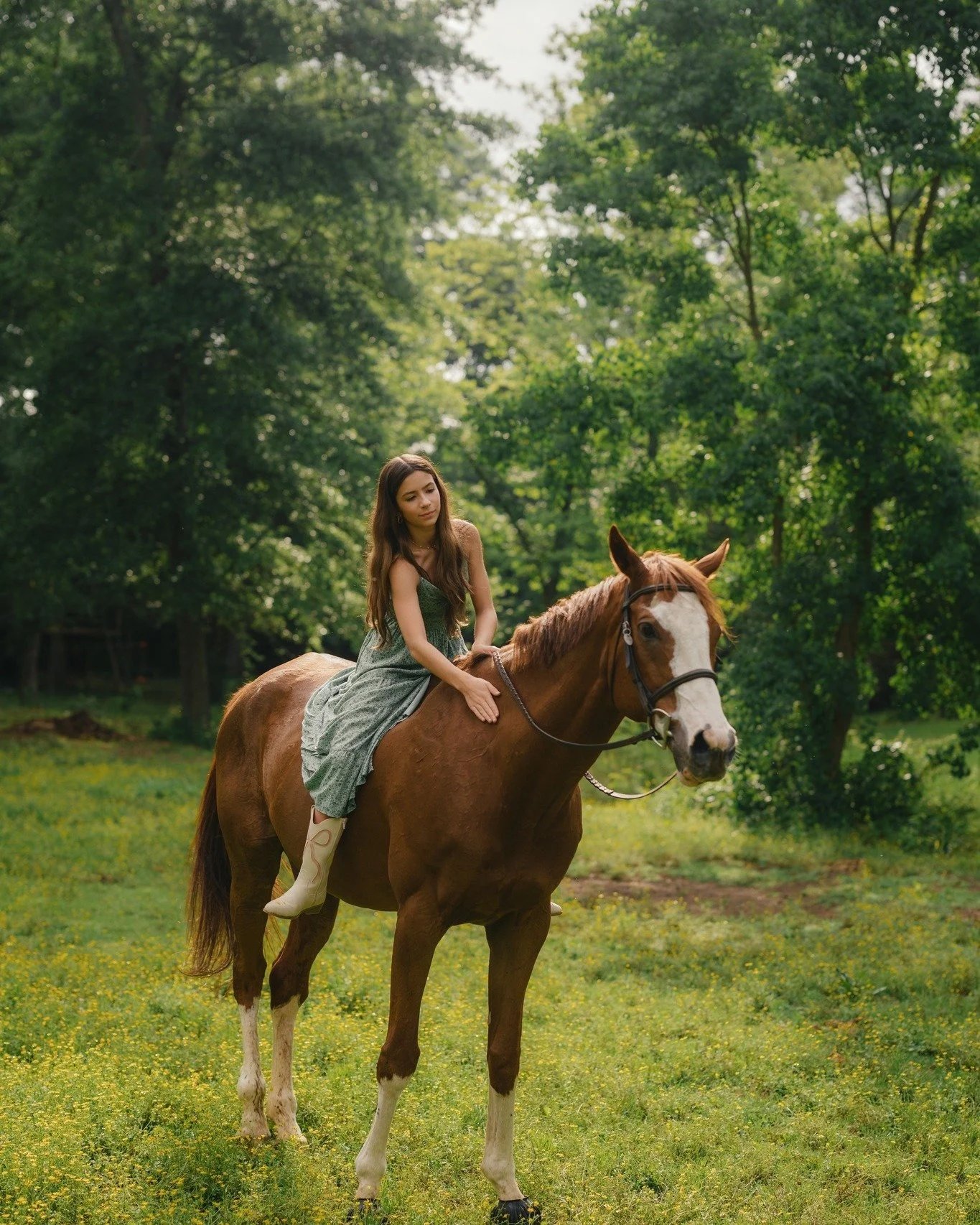 Lucy the lil horse whisperer!