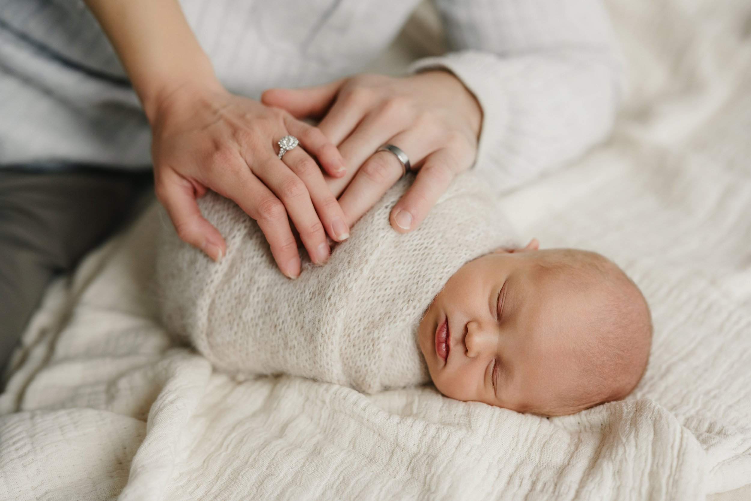 lifestyle couple touching newborn baby family love birmingham al