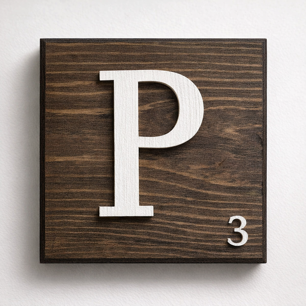 4" Wooden Scrabble Letter Tiles – Custom Laser‑Engraved for Signs, Walls & Home Décor