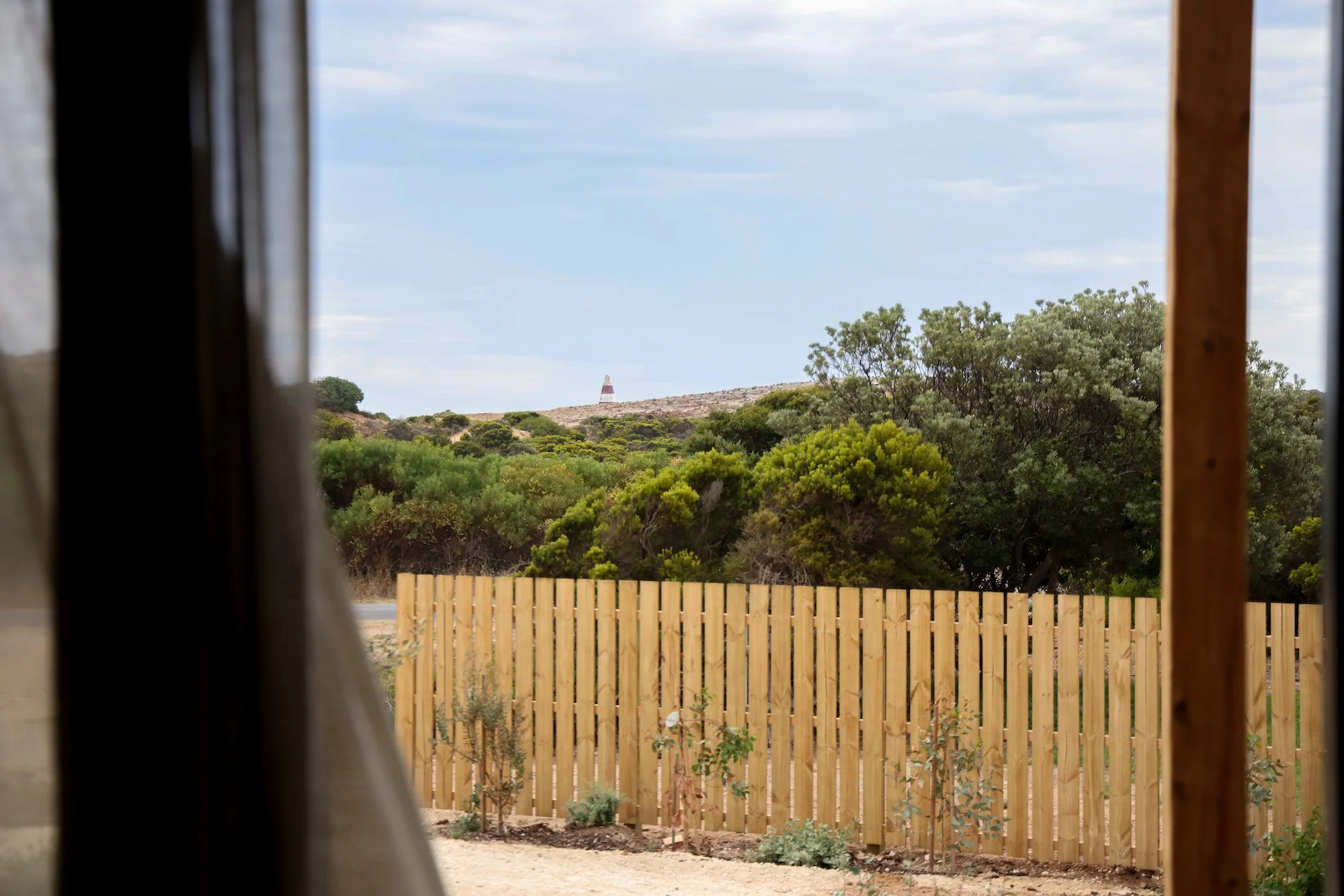 View of Obelisk from living room & deck
