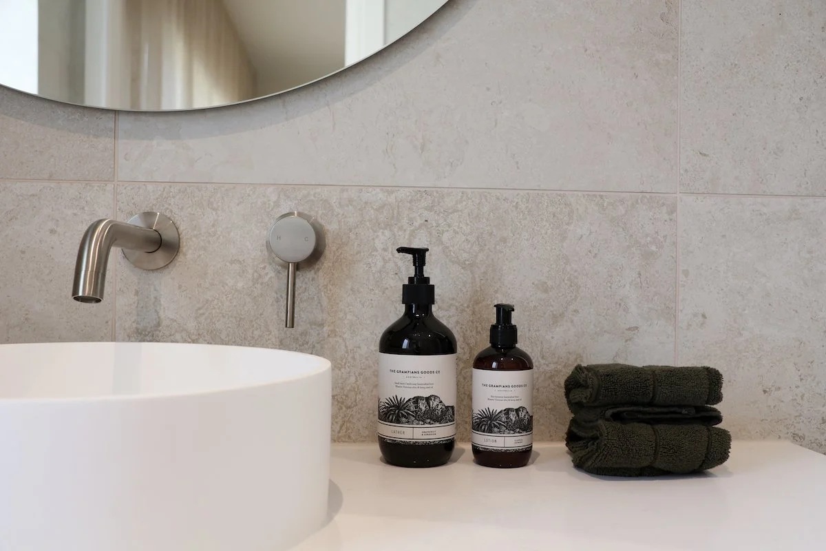 Newly built ensuite's with Grampian Goods Co body care