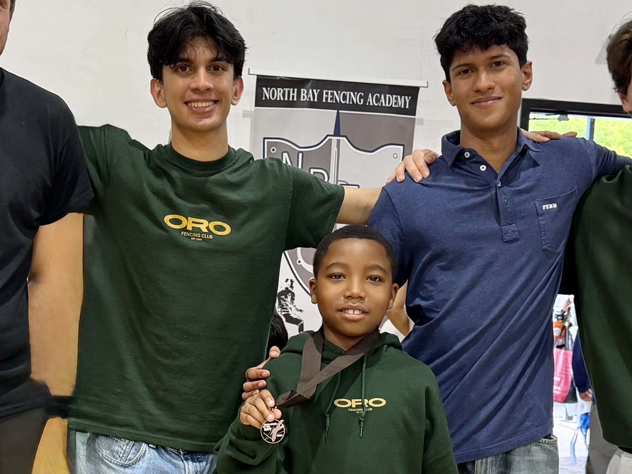 Kirabo medals at the April Martinez RYC, 2026.
  USA Fencing shouted out his achievement! 