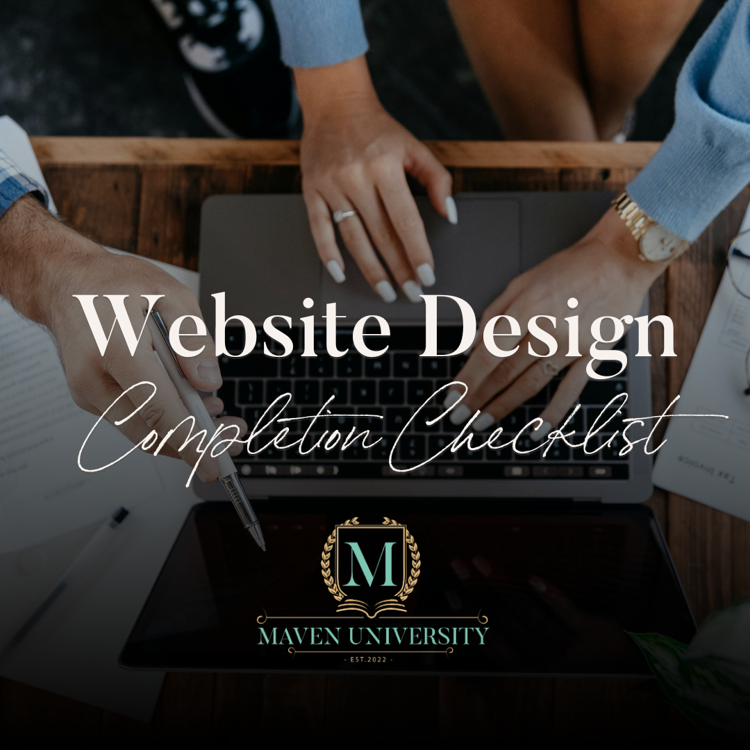 Website Design Completion Checklist