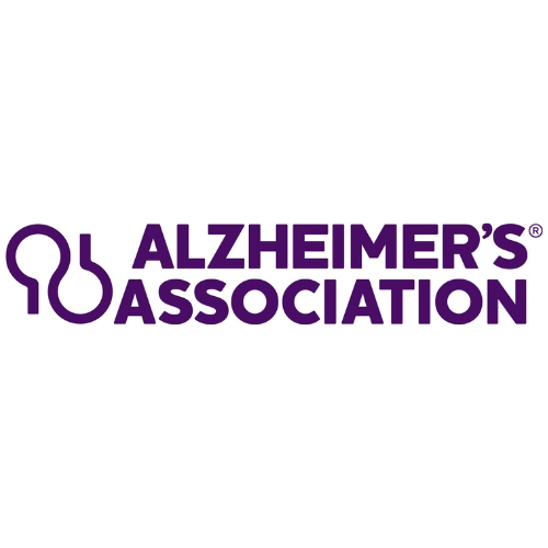 The logo of the Alzheimer's Association in purple text with a stylized brain outline on the left.