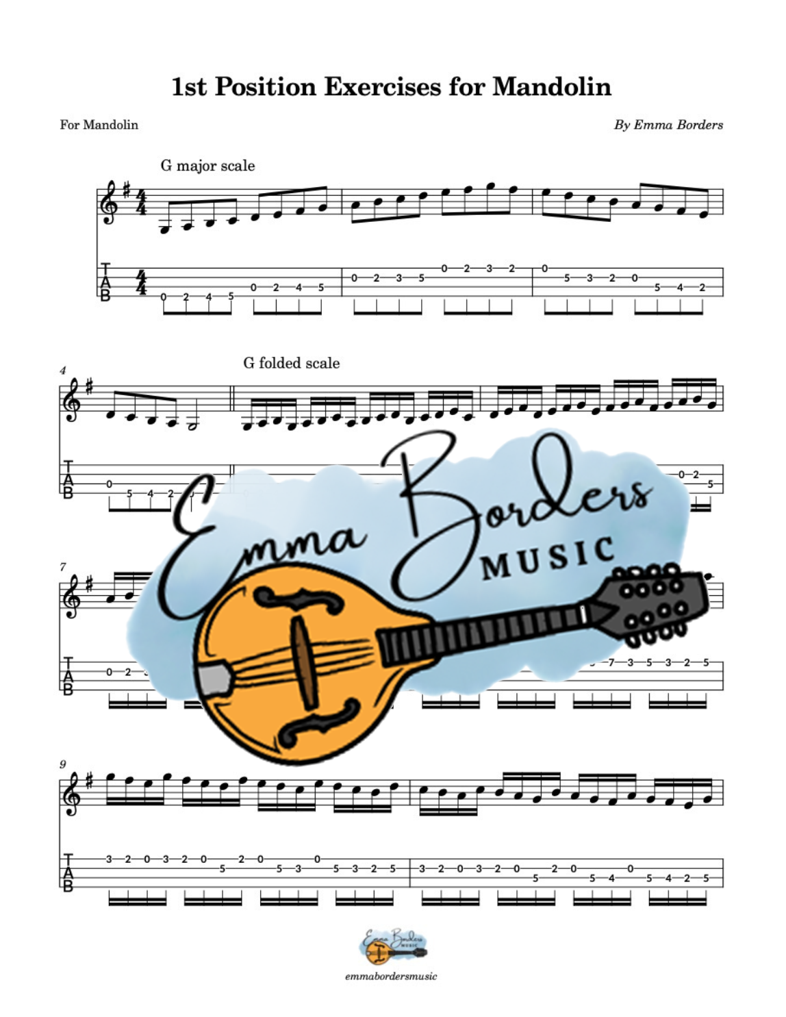 1st Position Exercises for Mandolin