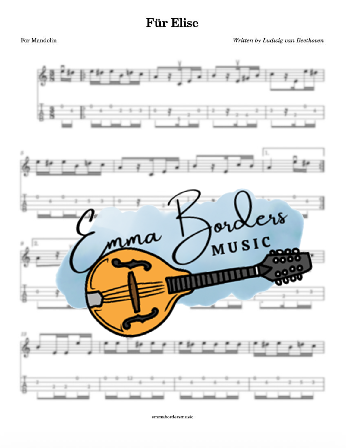 Fur Elise for mandolin