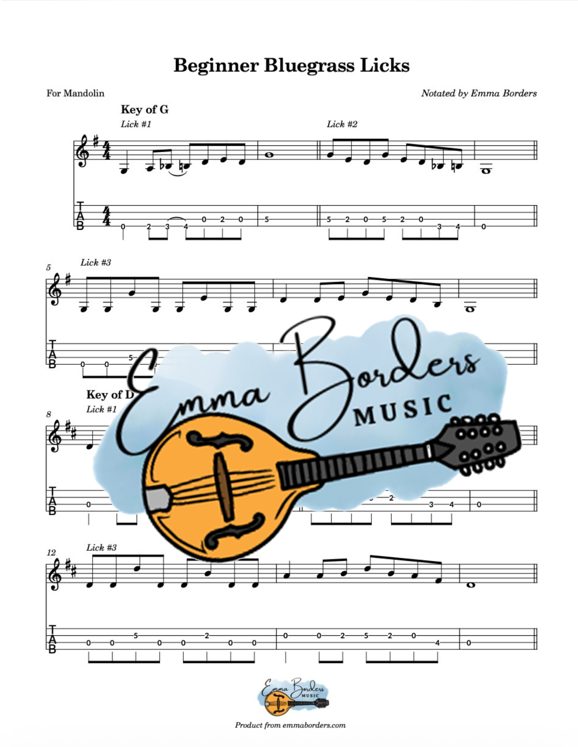 Beginner Bluegrass Licks