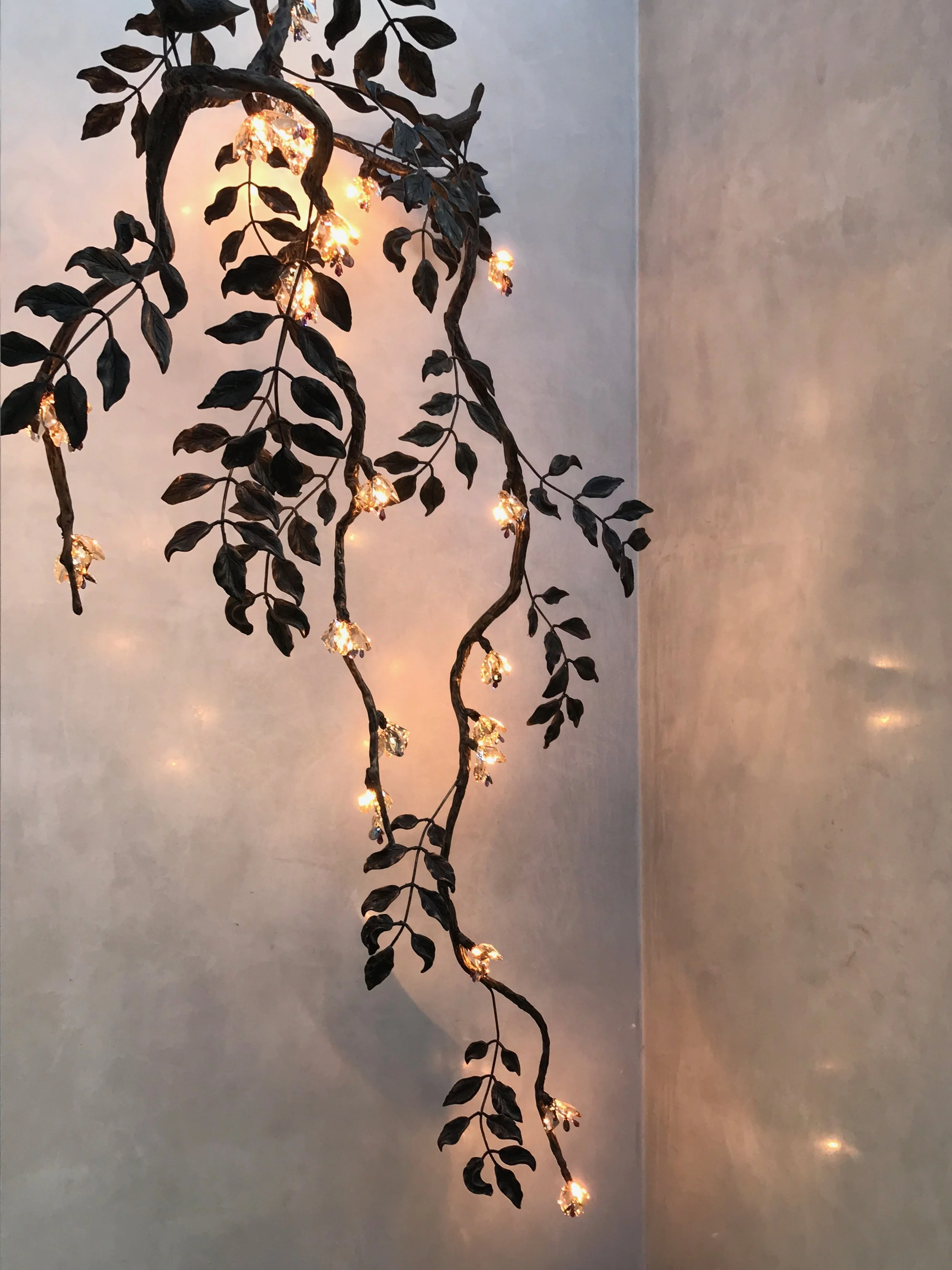 Custom Iron Ivy Light Fitting - Stewart + Stewart - Sydney Interior Designers 
