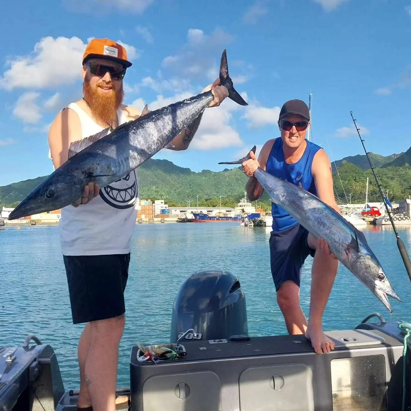 WAHOO🔥🔥 It was great to meet you and your crew and even better being able to find &amp; reel in these beauties 🎣👌

Book your private boat charter today - customize your marine experiences www.intothebluerarotonga.com 

#intothebluerarotongacharte