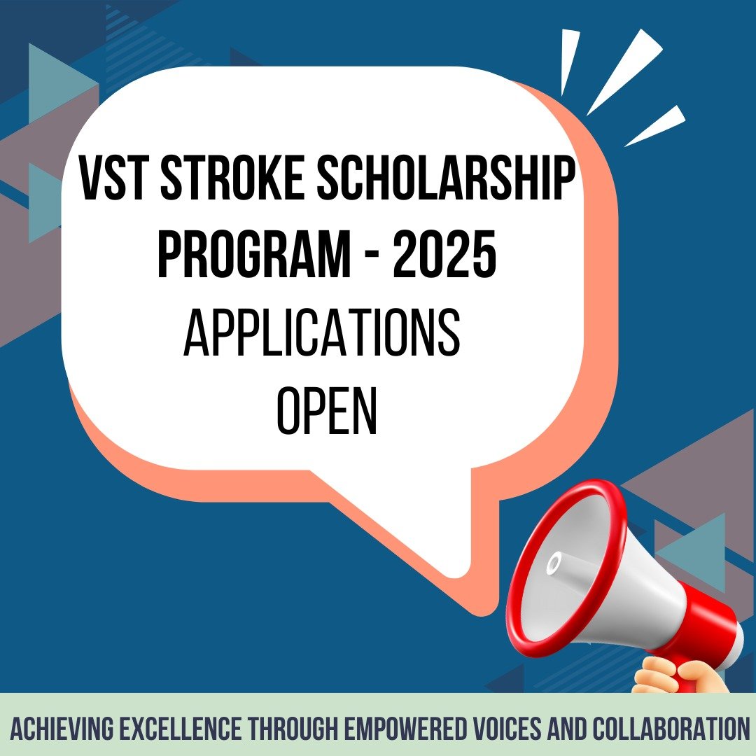 ARE YOU A NURSE OR ALLIED
HEALTH PROFESSIONAL WORKING
IN STROKE CARE AT A VST SITE?
Applications are now open for the 2025 scholarship. VST is offering two scholarships to support nurses and allied health professionals working in acute/sub-acute str