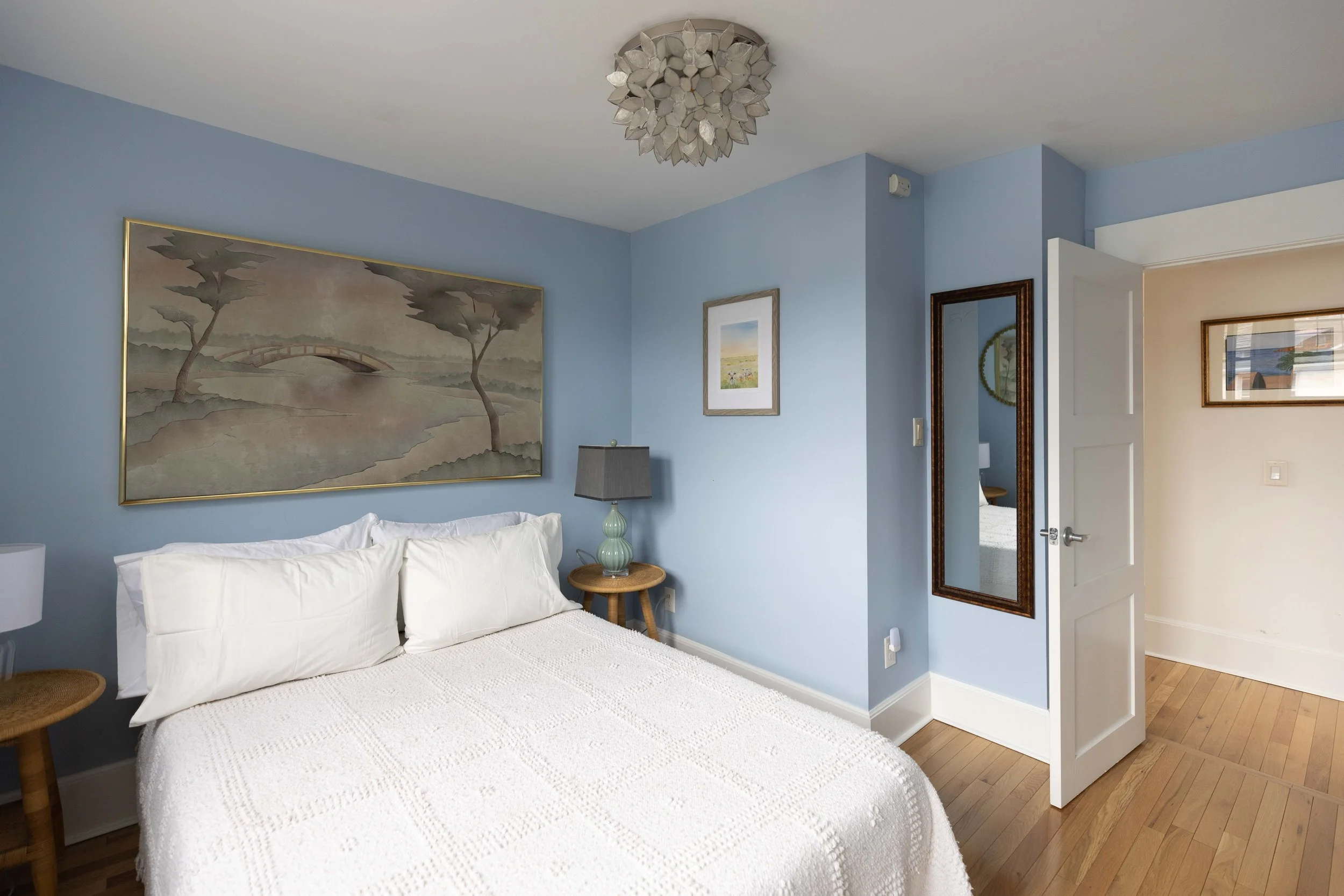 Bedroom 1  at 1219 Gordon Ave — furnished Charlottesville City cottage rental.