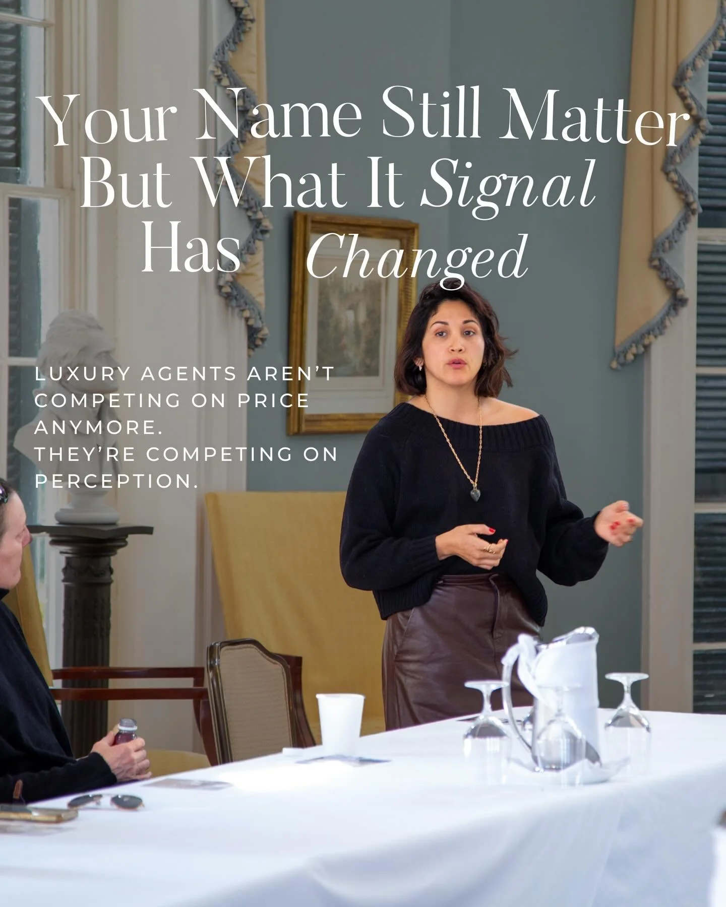 You are negotiating contracts.
Touring estates.
Managing lenders.
Building wealth for your clients.

And at 9:47 PM&hellip;
you&rsquo;re writing captions from your kitchen counter.

That&rsquo;s not ambition.
That&rsquo;s misalignment.

Luxury brands