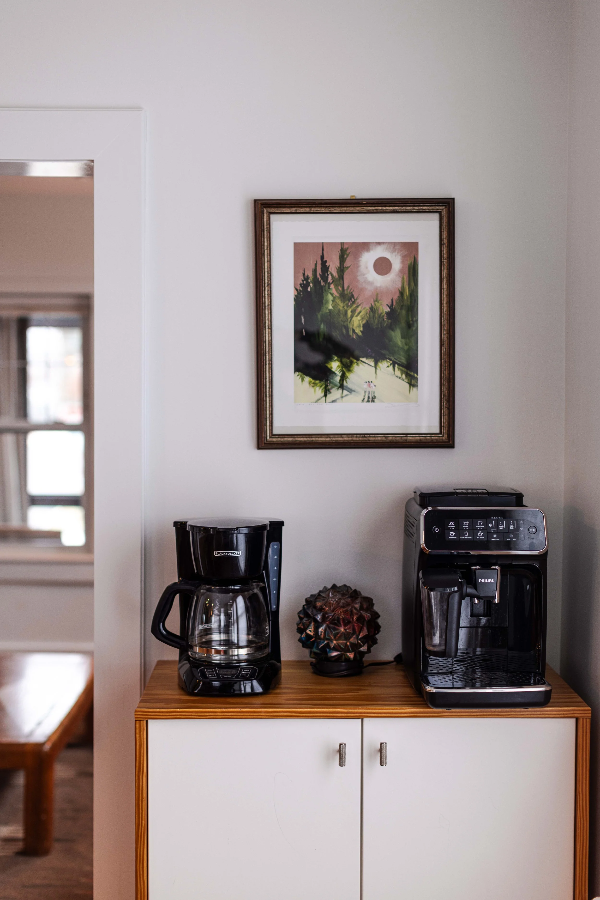 “Renovated kitchen with Open Kitchen  and coffee station — 1219 Gordon Ave furnished rental.”