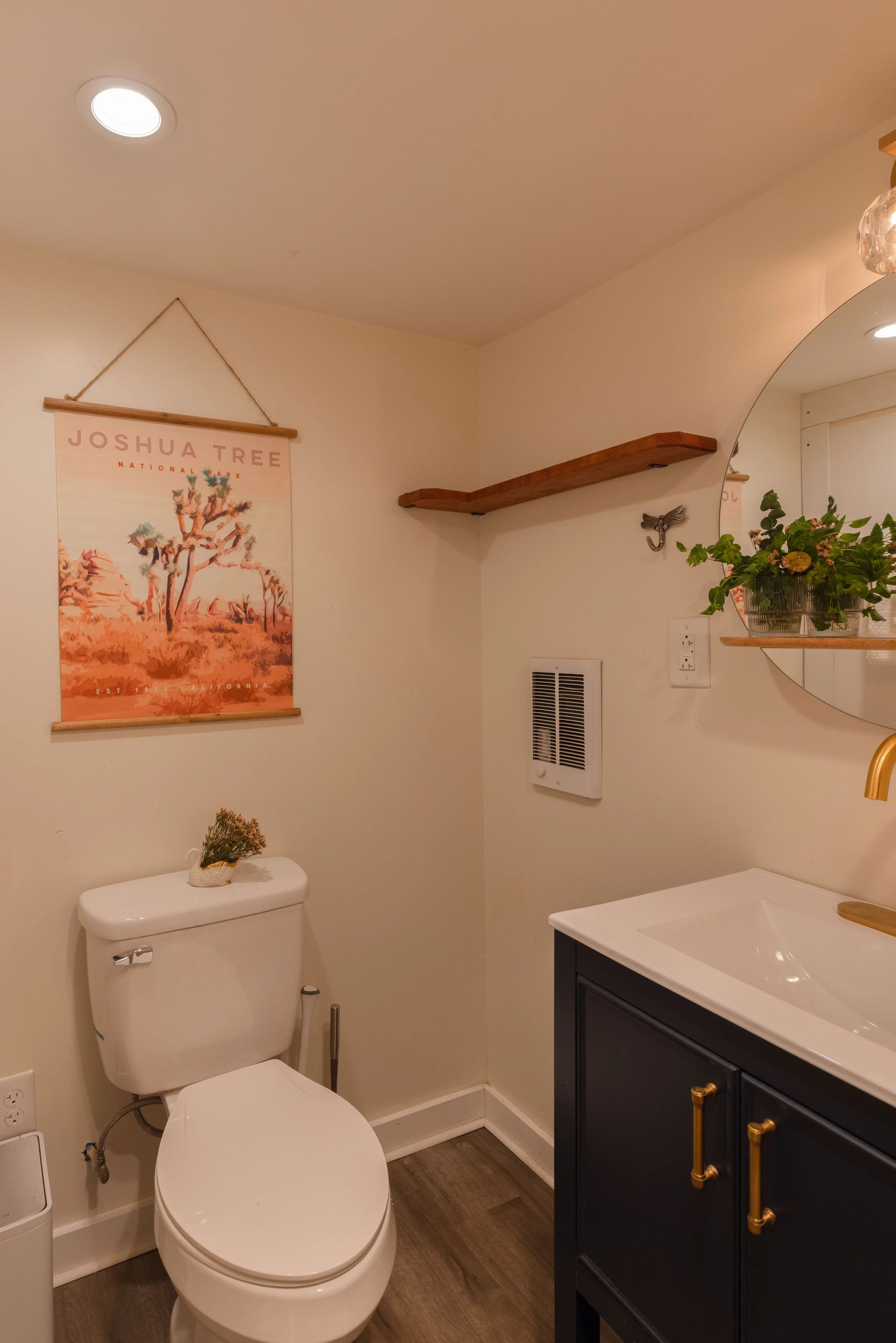 Renovated, fully functional bathroom — Charlottesville City rental.