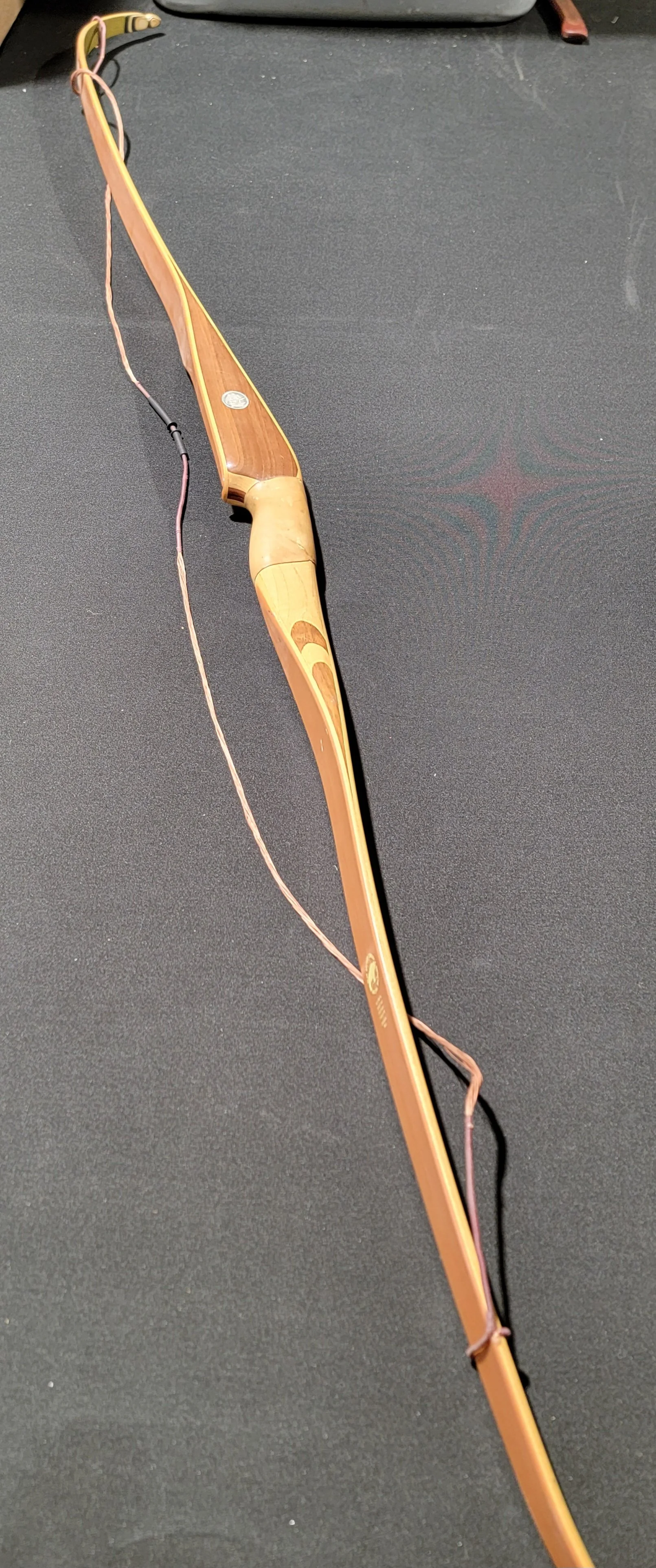 Vintage Bear Archery Company Longbow 62" with 55# Draw Weight A3