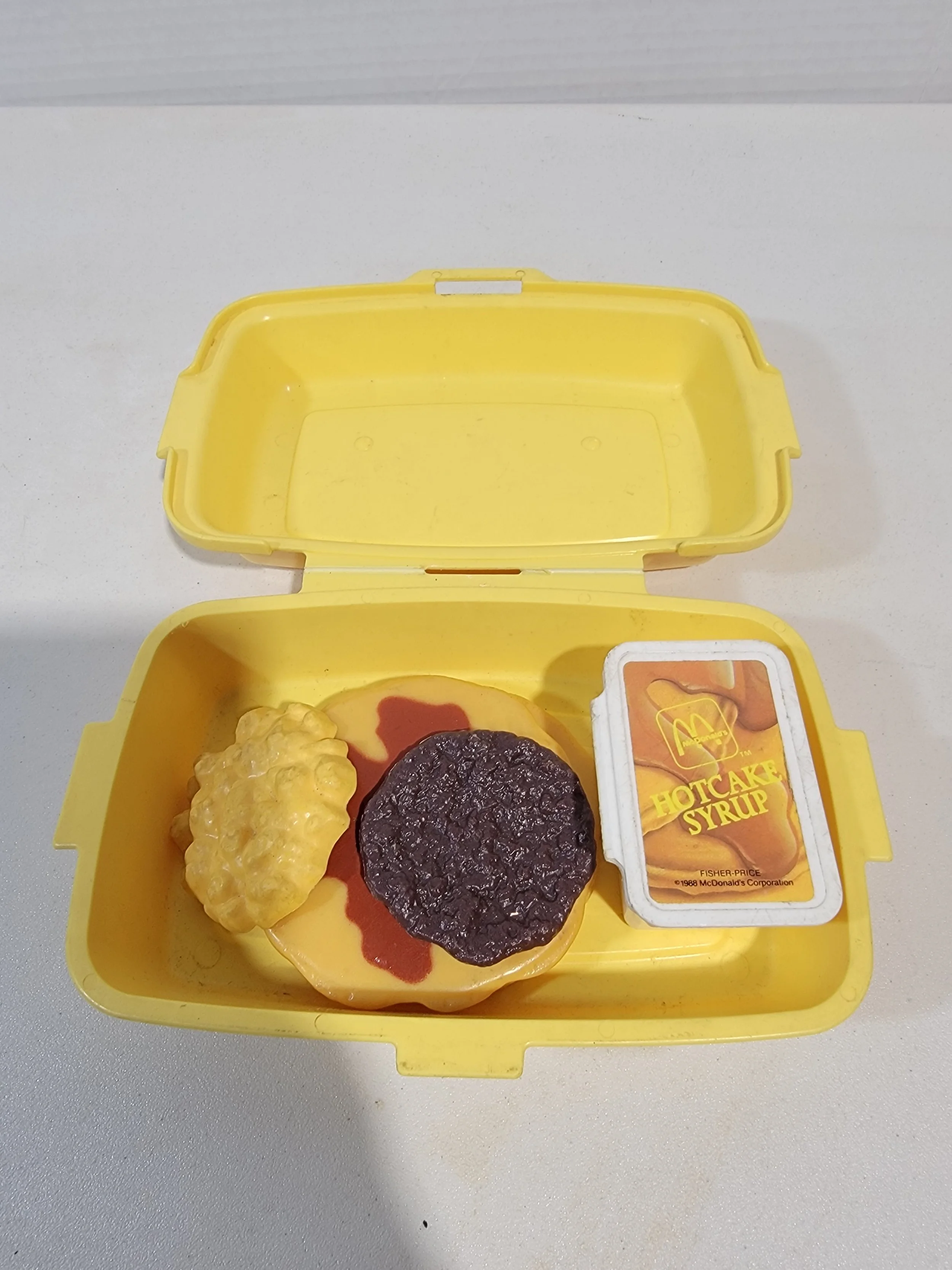 Vintage 1988 Fisher-Price Fun with Food McDonald's Hotcakes & Sausage Playset A1