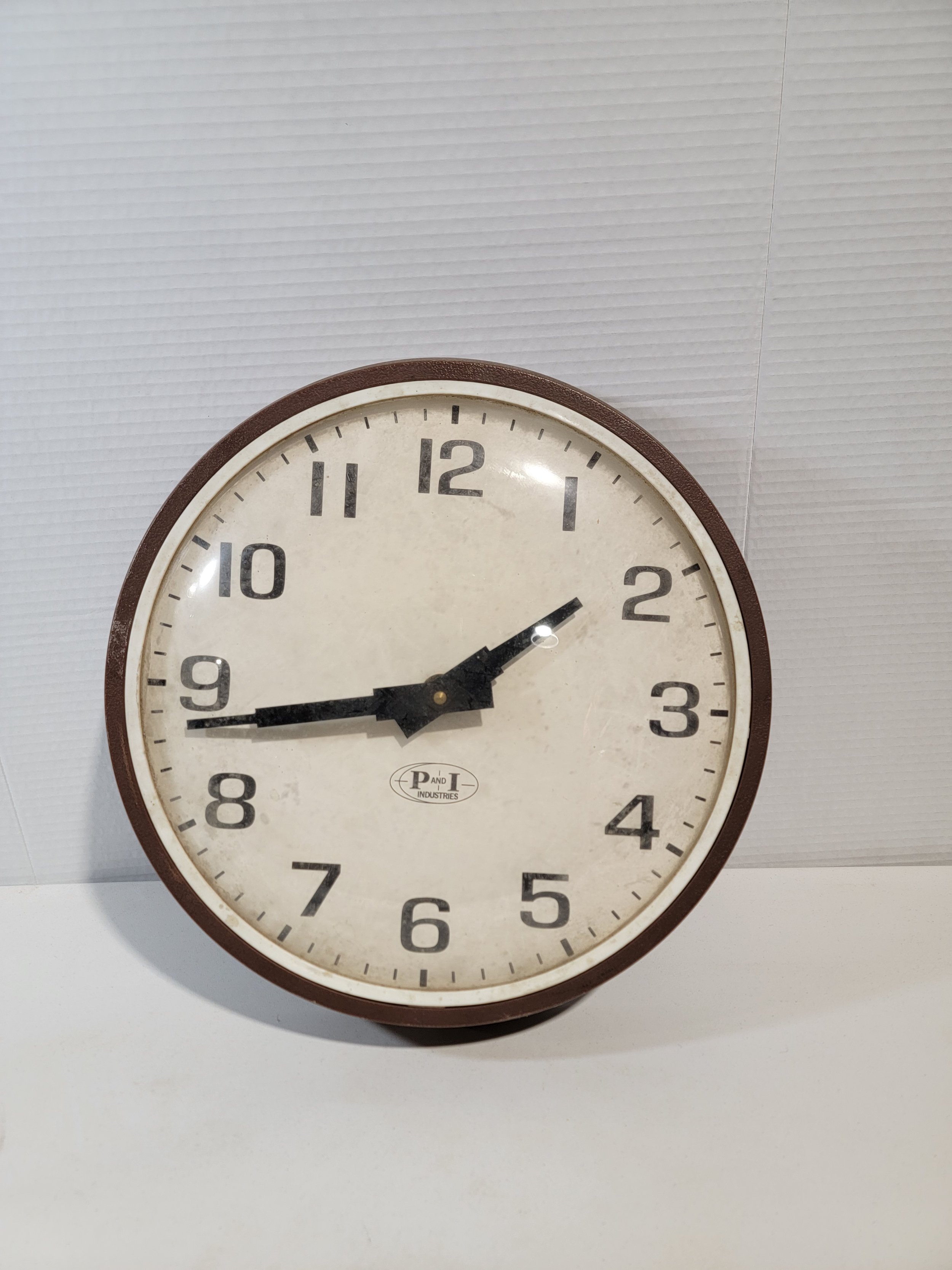 Vintage P and I Industries Industrial Wall Clock A2