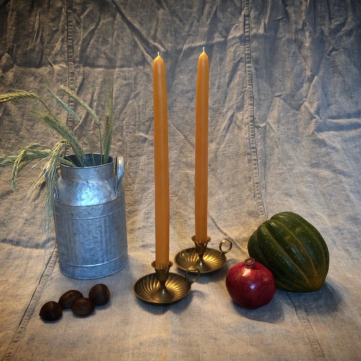 Short Brass Candle Holders