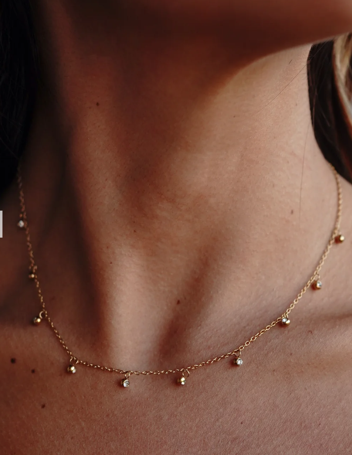 HEDDA ZIRCONIA CHARM NECKLACE