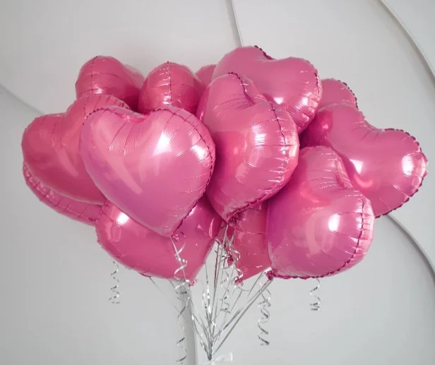 Pink Helium Heart Balloon