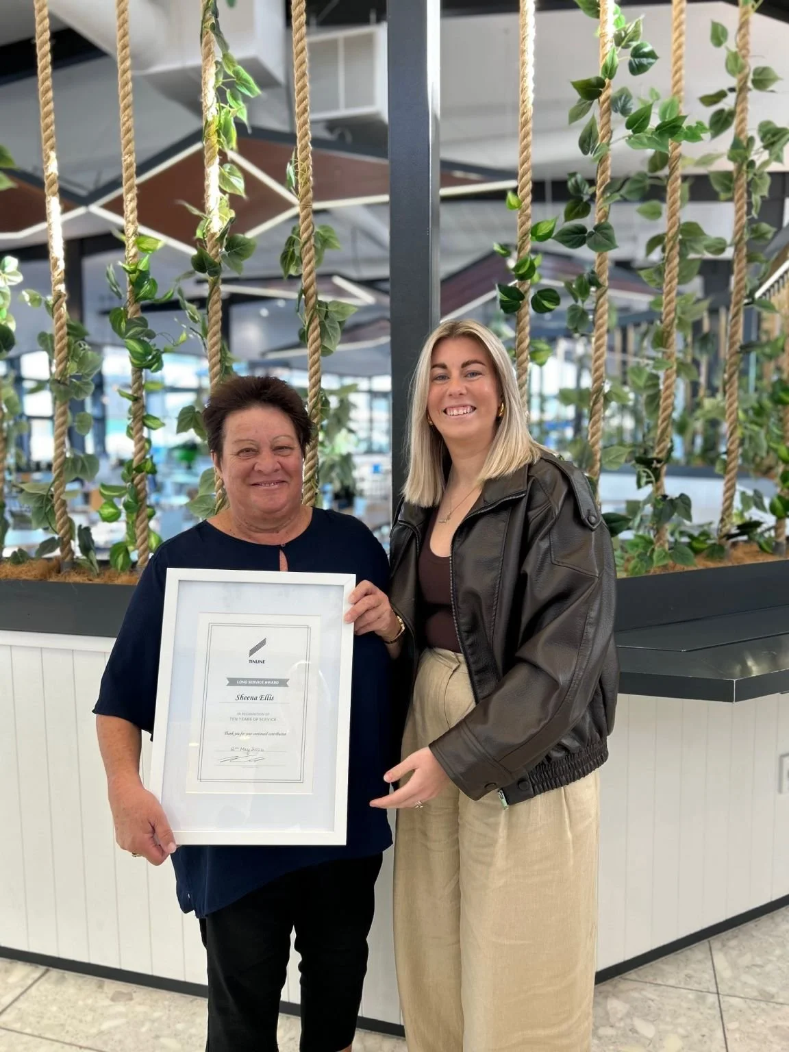 Congratulations to Sheena Ellis on celebrating 10 years at Papamoa Plaza!