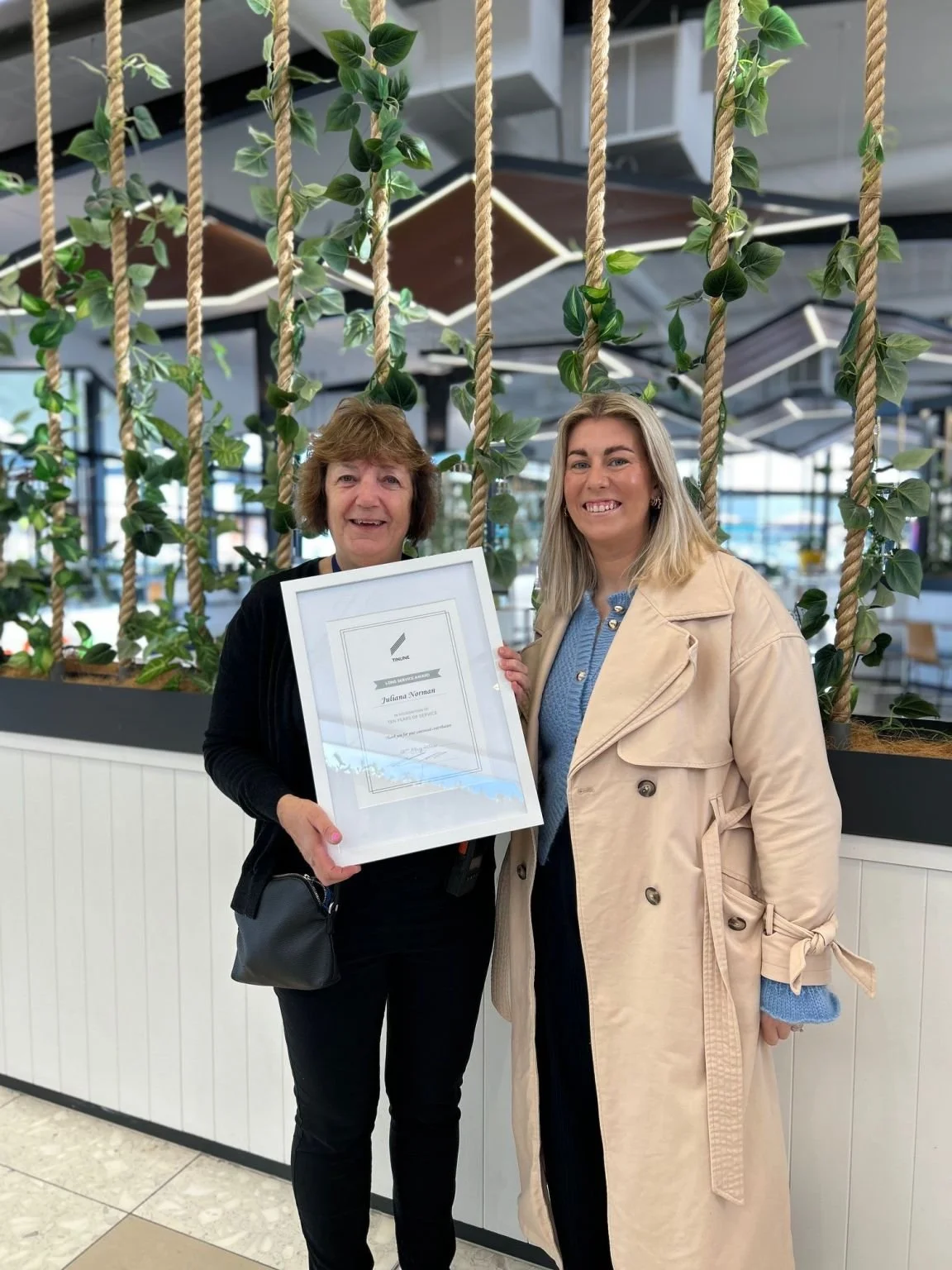 Last week Juliana Norman celebrated 10 years with Papamoa Plaza!
