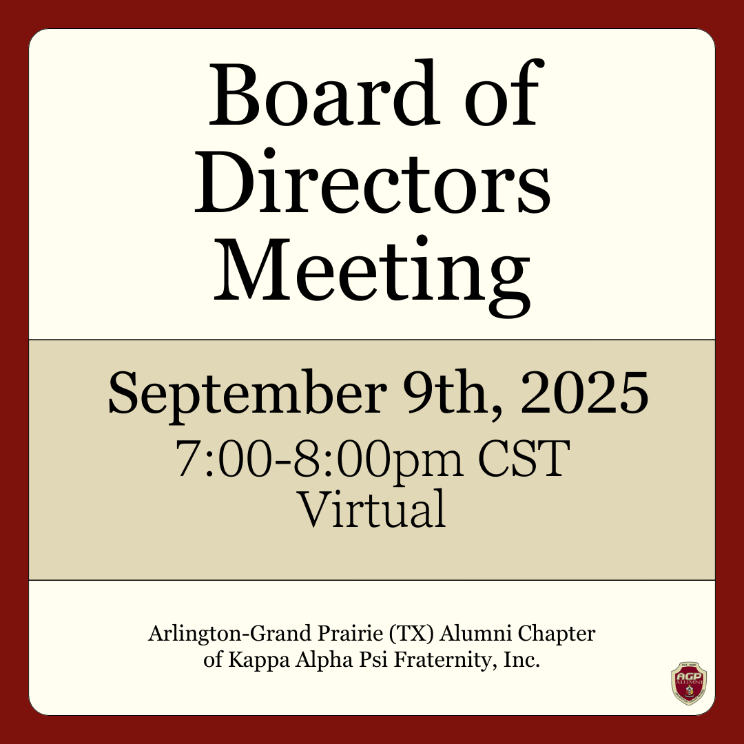Chapter BOD Meeting