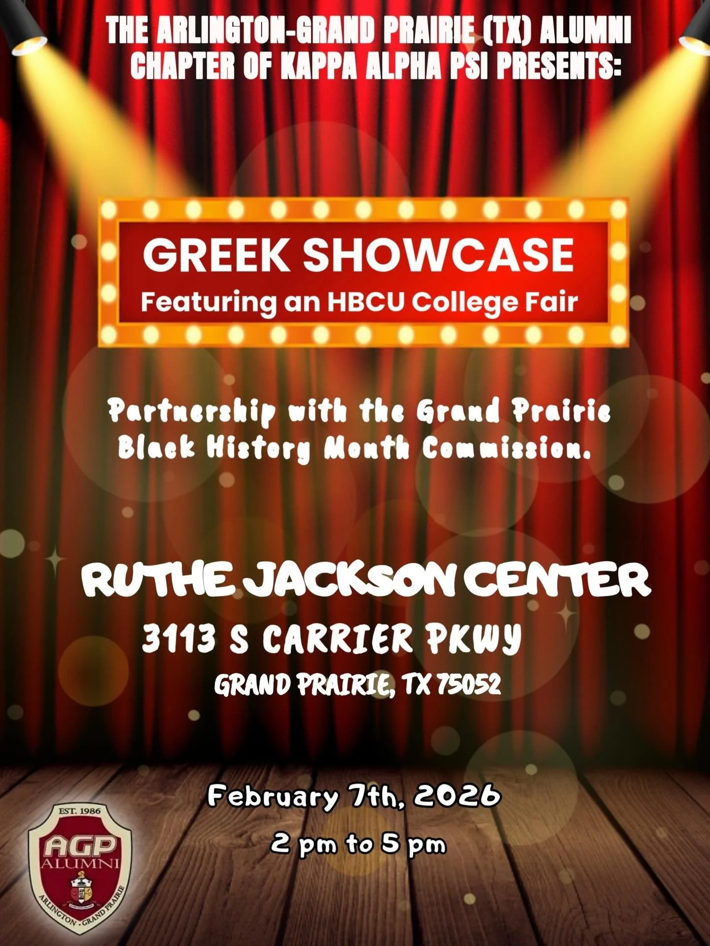 Come out and join us for the 2nd Annual Greek Showcase, hosted by the Arlington&ndash;Grand Prairie (TX) Alumni Chapter of Kappa Alpha Psi Fraternity, Inc. Last year, we packed the house so tight we had no choice but to move to a larger venue, and th