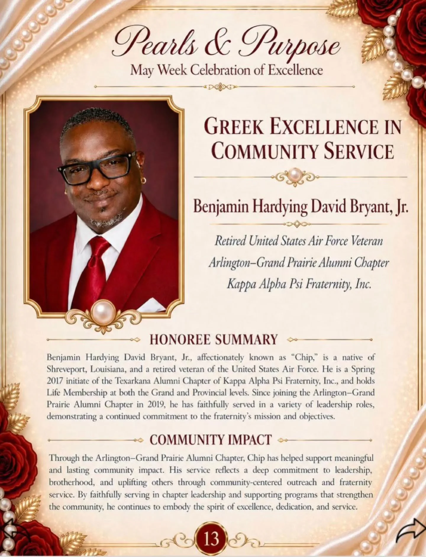 Polemarch of AGP inspiring Service in the public interest