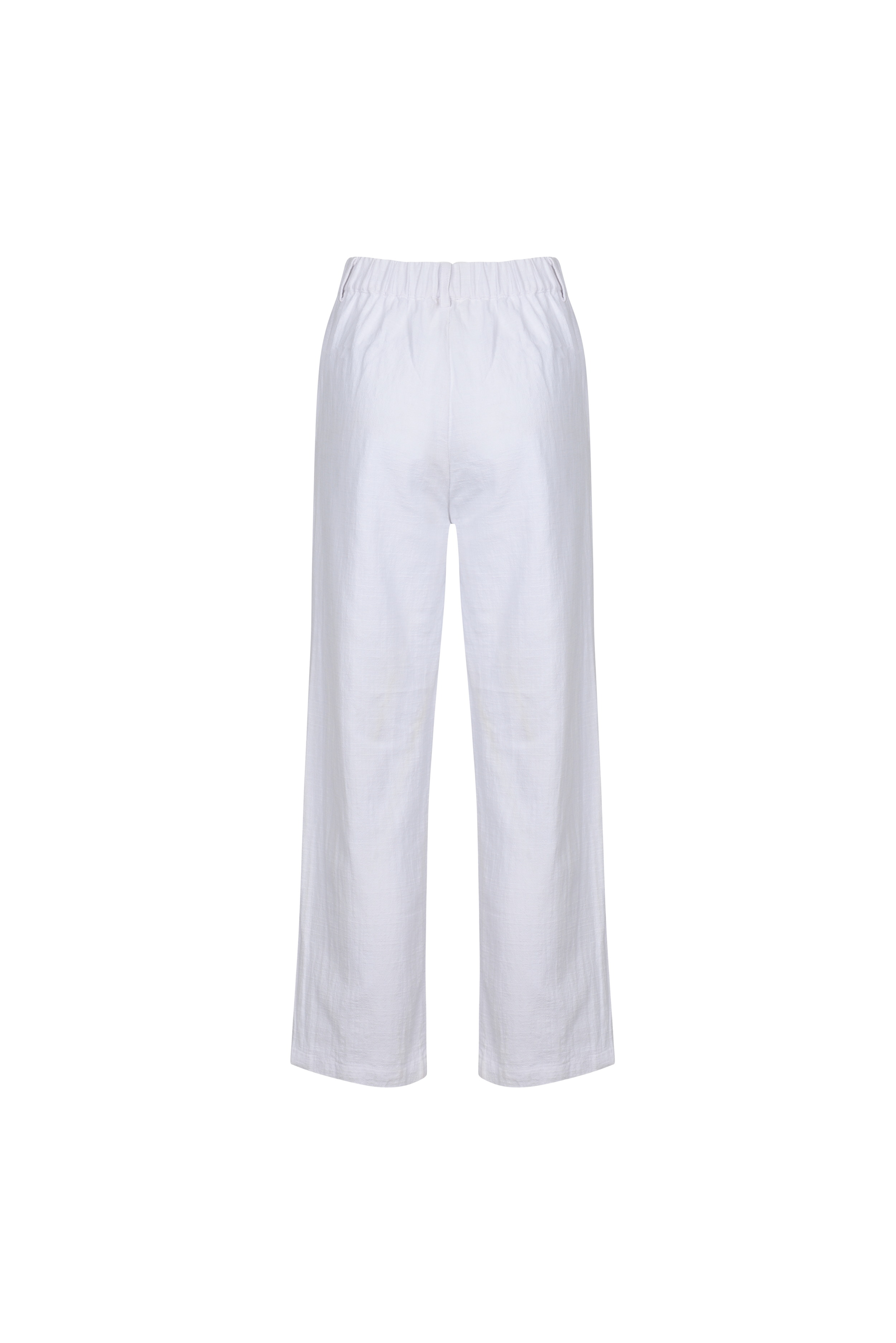 Luna straight-leg organic cotton trousers in white by SOULLA the Label